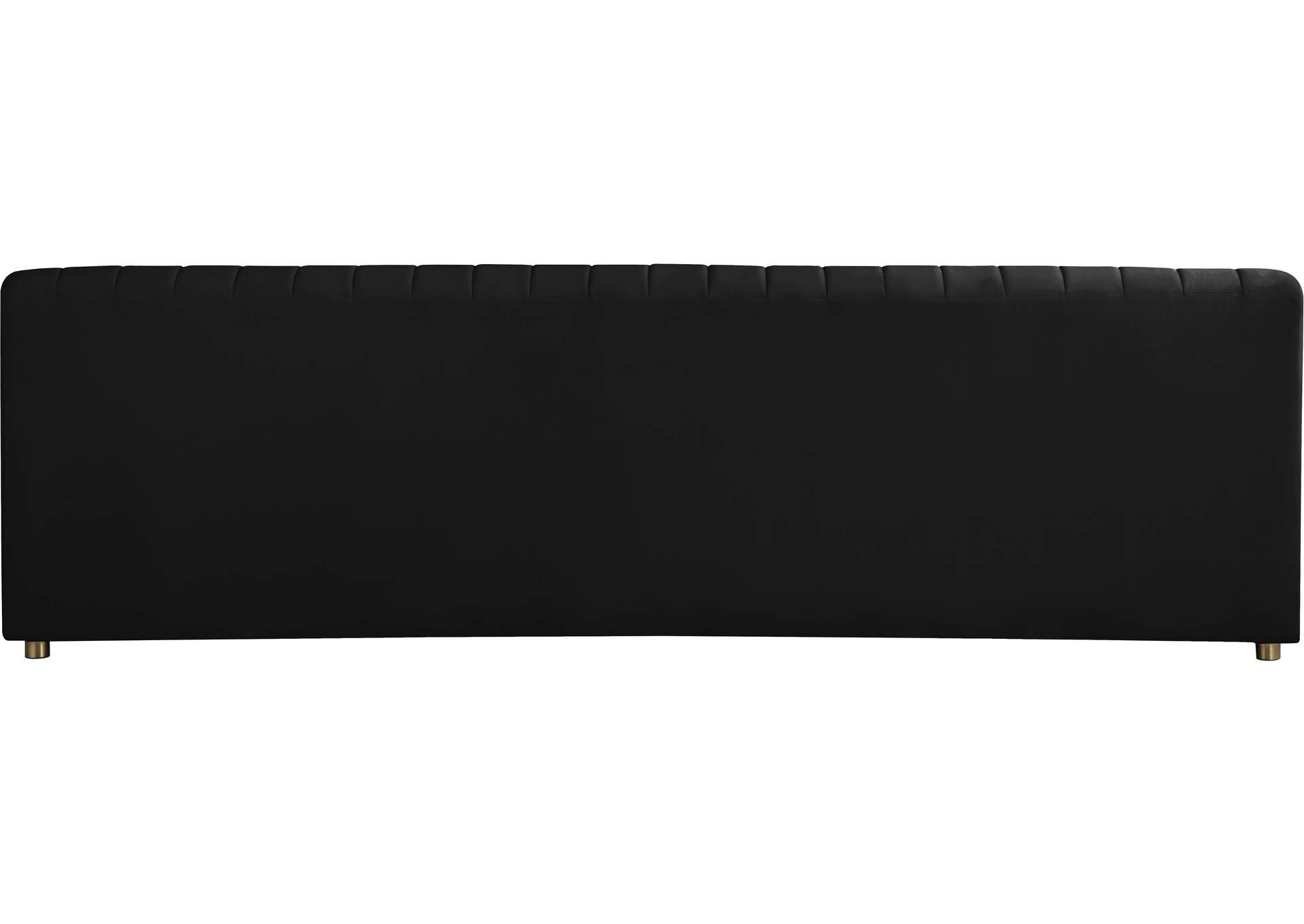 Naya Black Velvet Sofa,Meridian Furniture