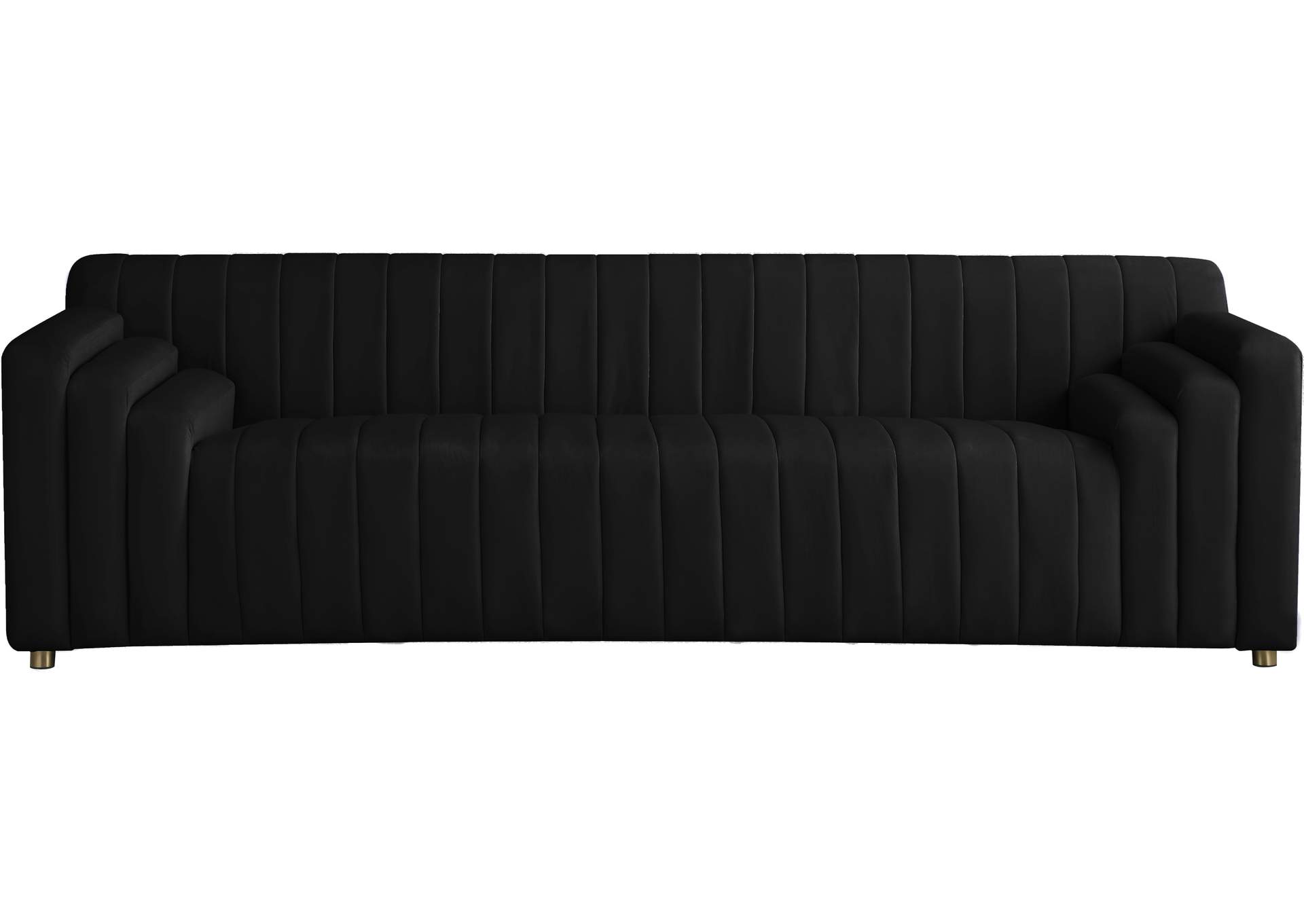 Naya Black Velvet Sofa,Meridian Furniture