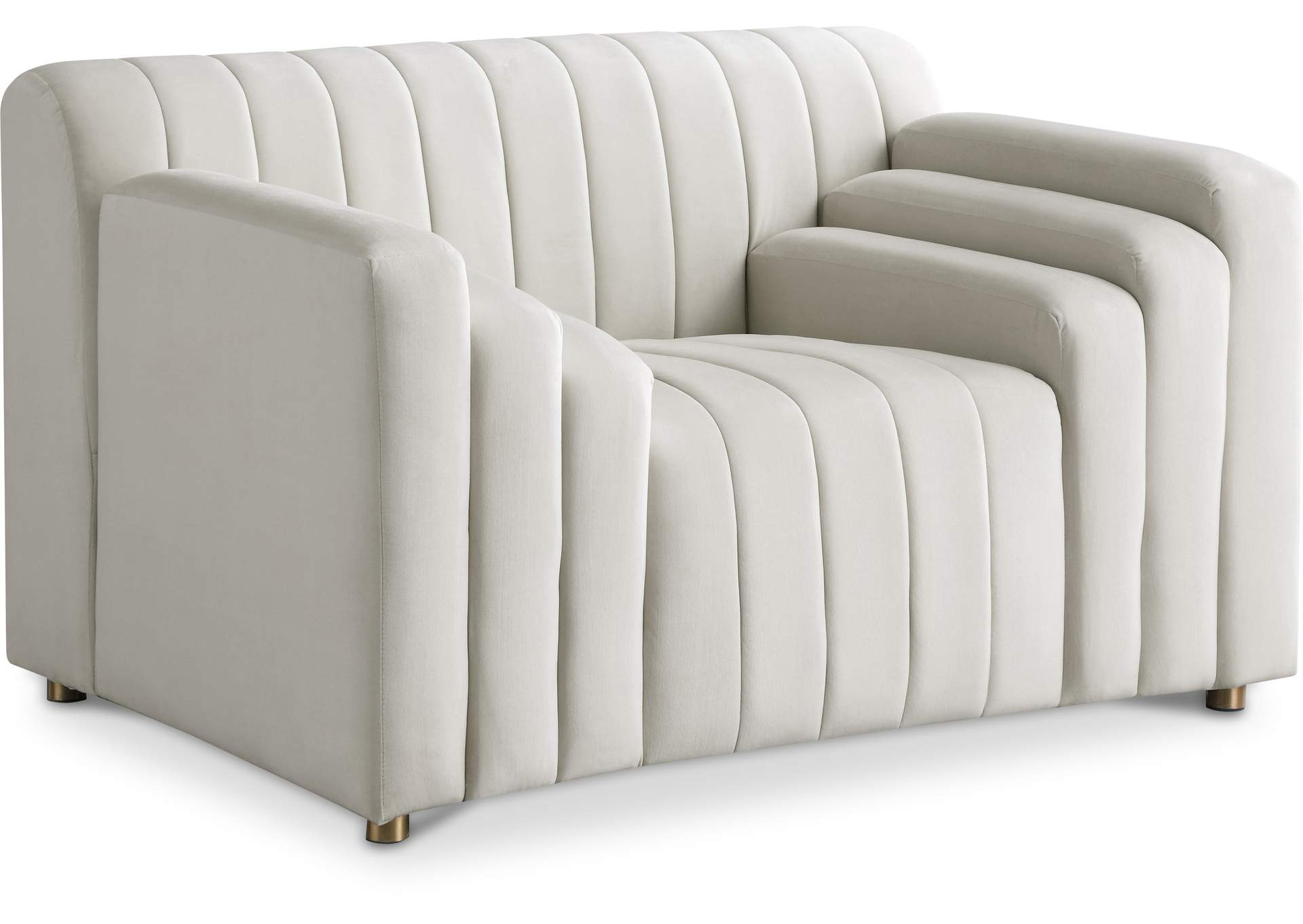 Naya Cream Velvet Chair,Meridian Furniture