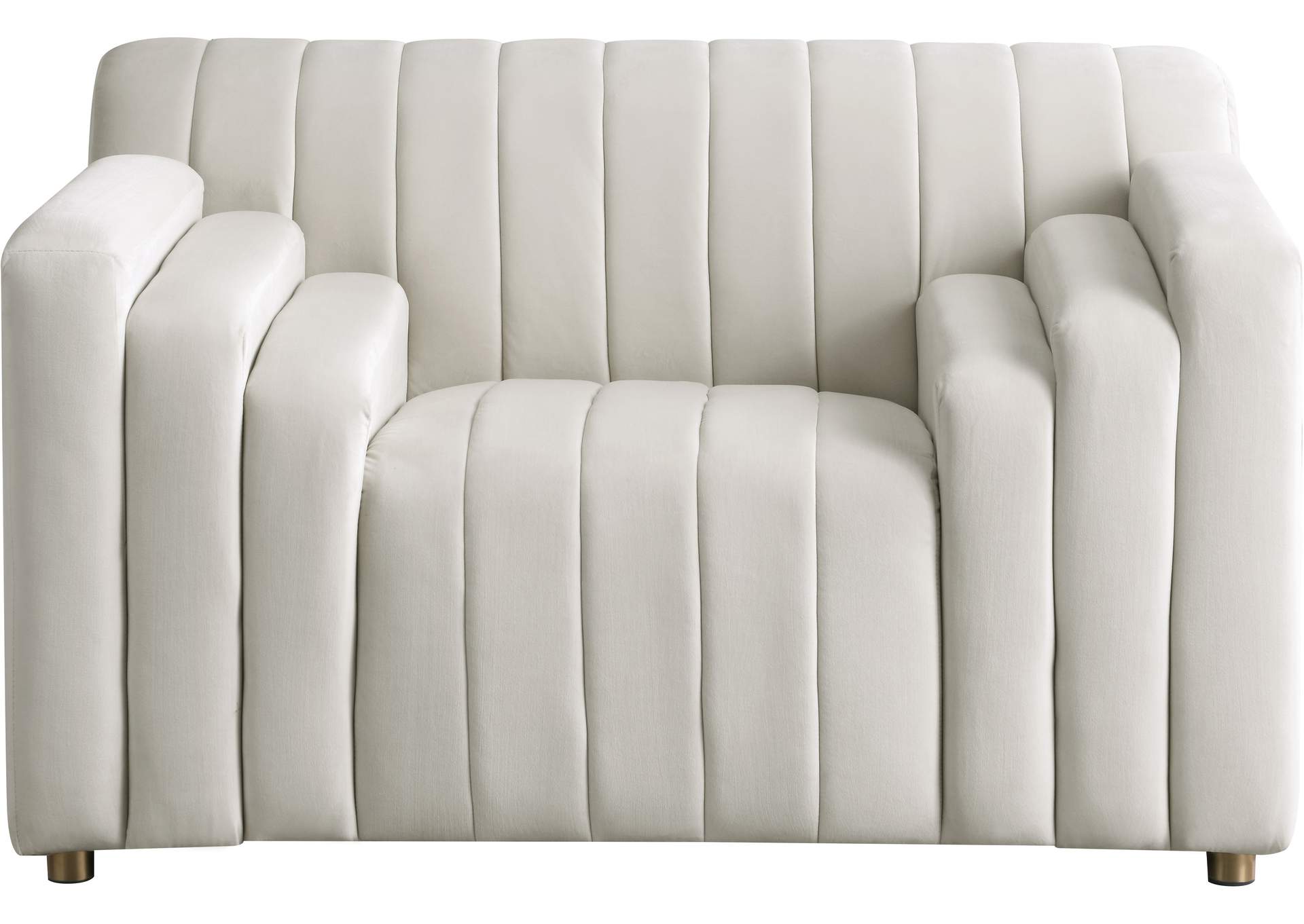 Naya Cream Velvet Chair,Meridian Furniture