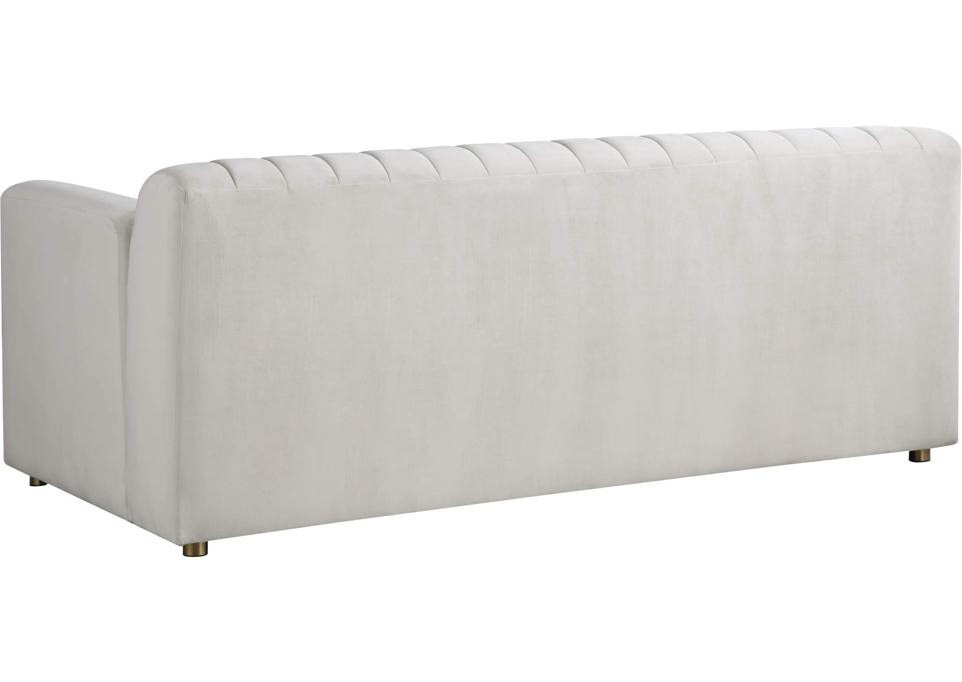 Naya Cream Velvet Loveseat,Meridian Furniture