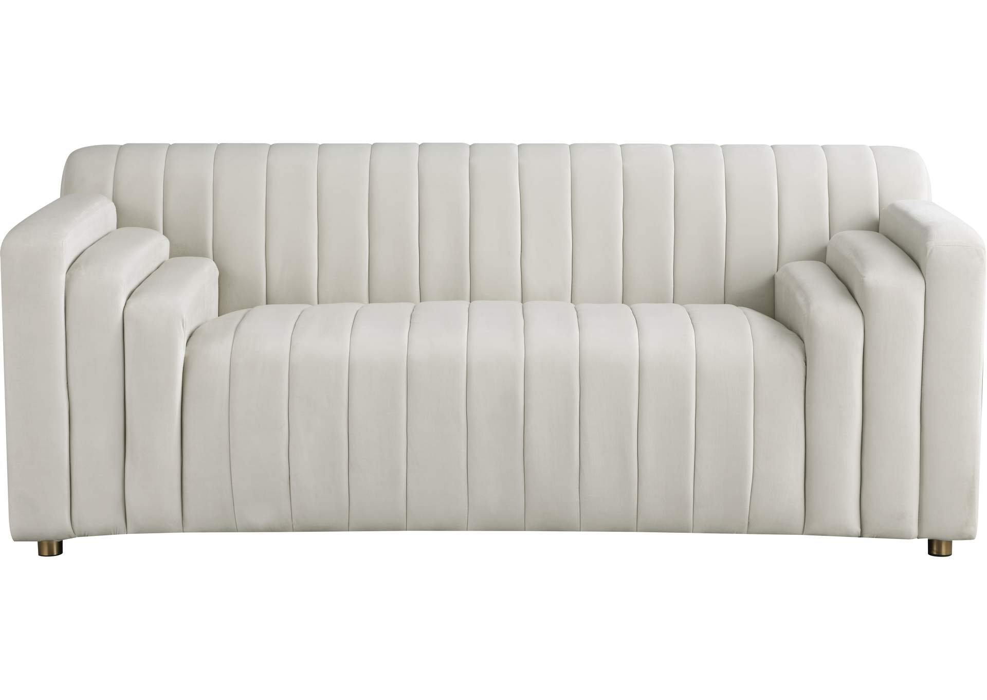 Naya Cream Velvet Loveseat,Meridian Furniture