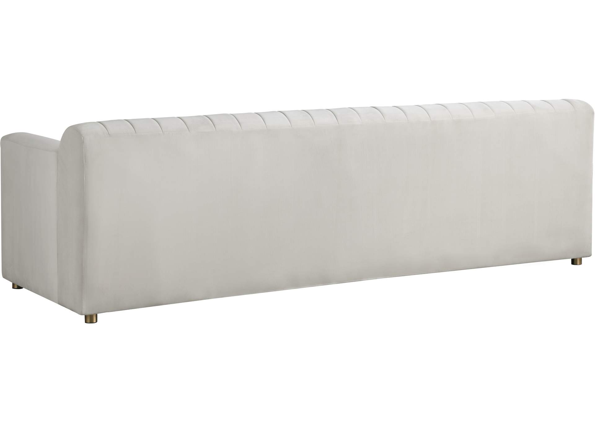 Naya Cream Velvet Sofa,Meridian Furniture