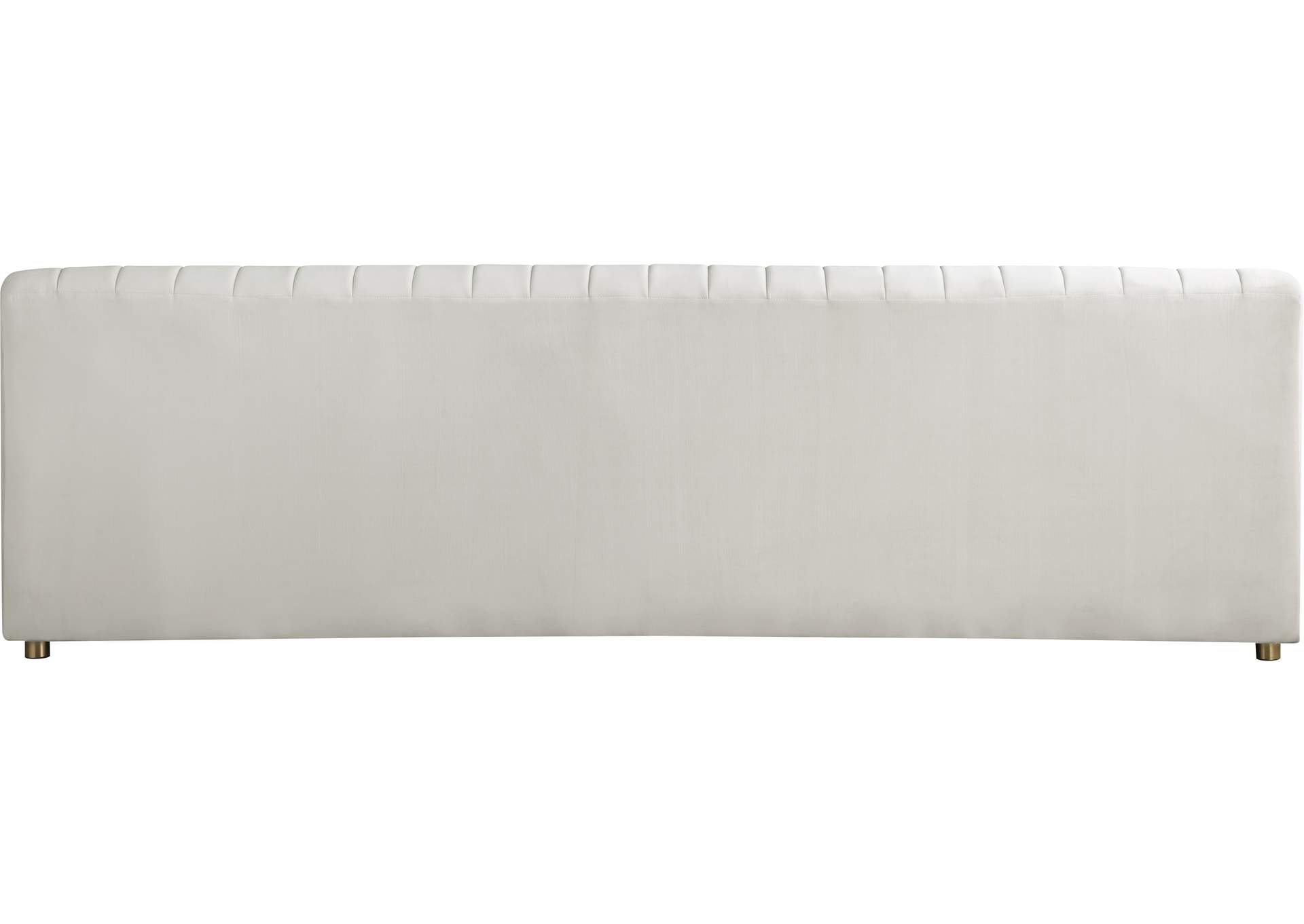 Naya Cream Velvet Sofa,Meridian Furniture