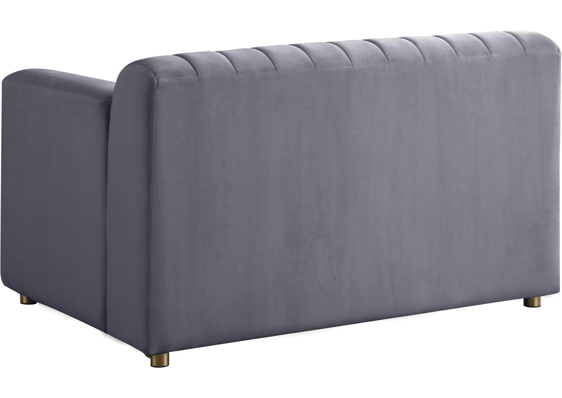 Naya Grey Velvet Chair,Meridian Furniture