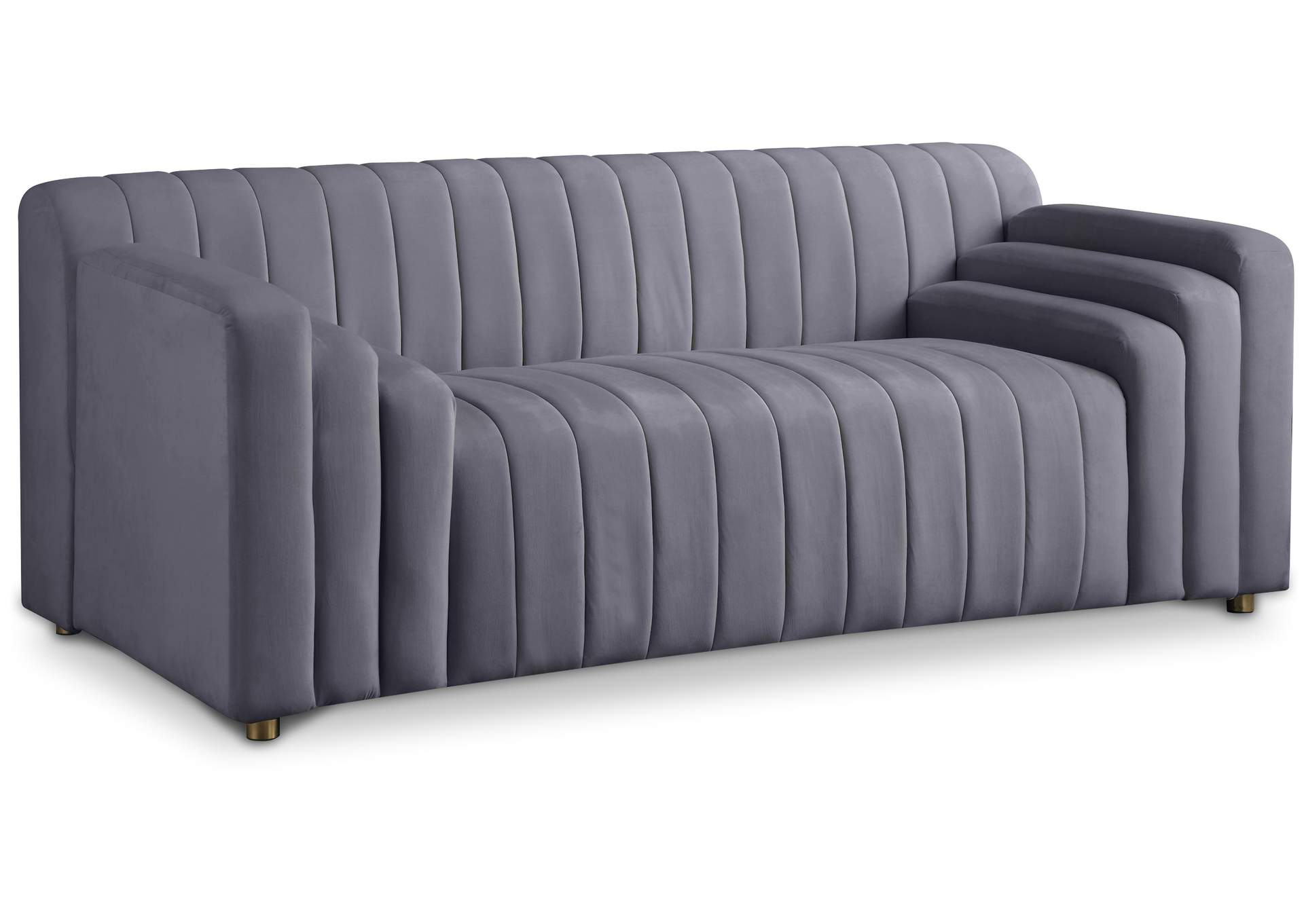 Naya Grey Velvet Loveseat,Meridian Furniture