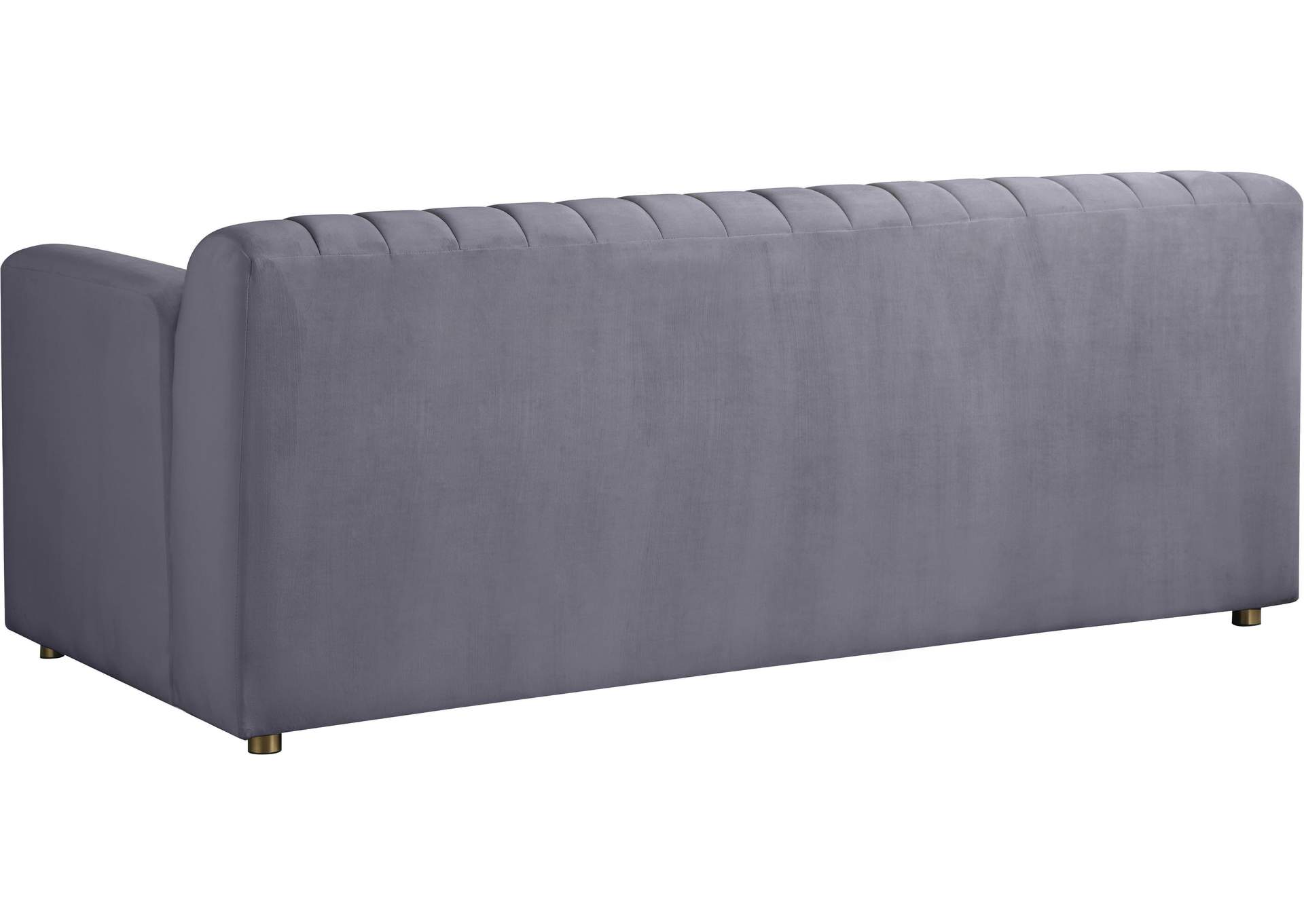 Naya Grey Velvet Loveseat,Meridian Furniture