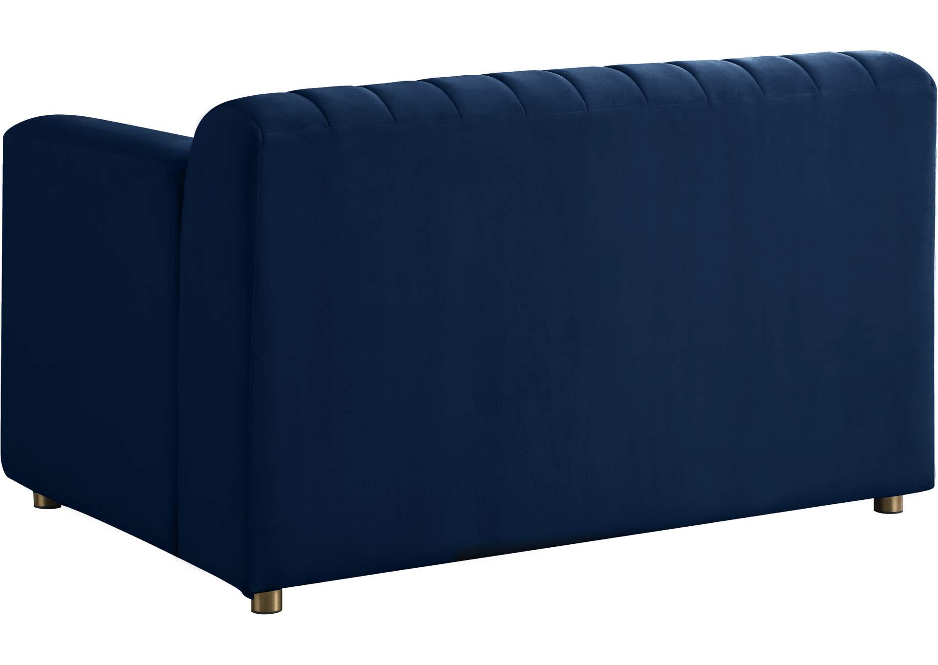 Naya Navy Velvet Chair,Meridian Furniture