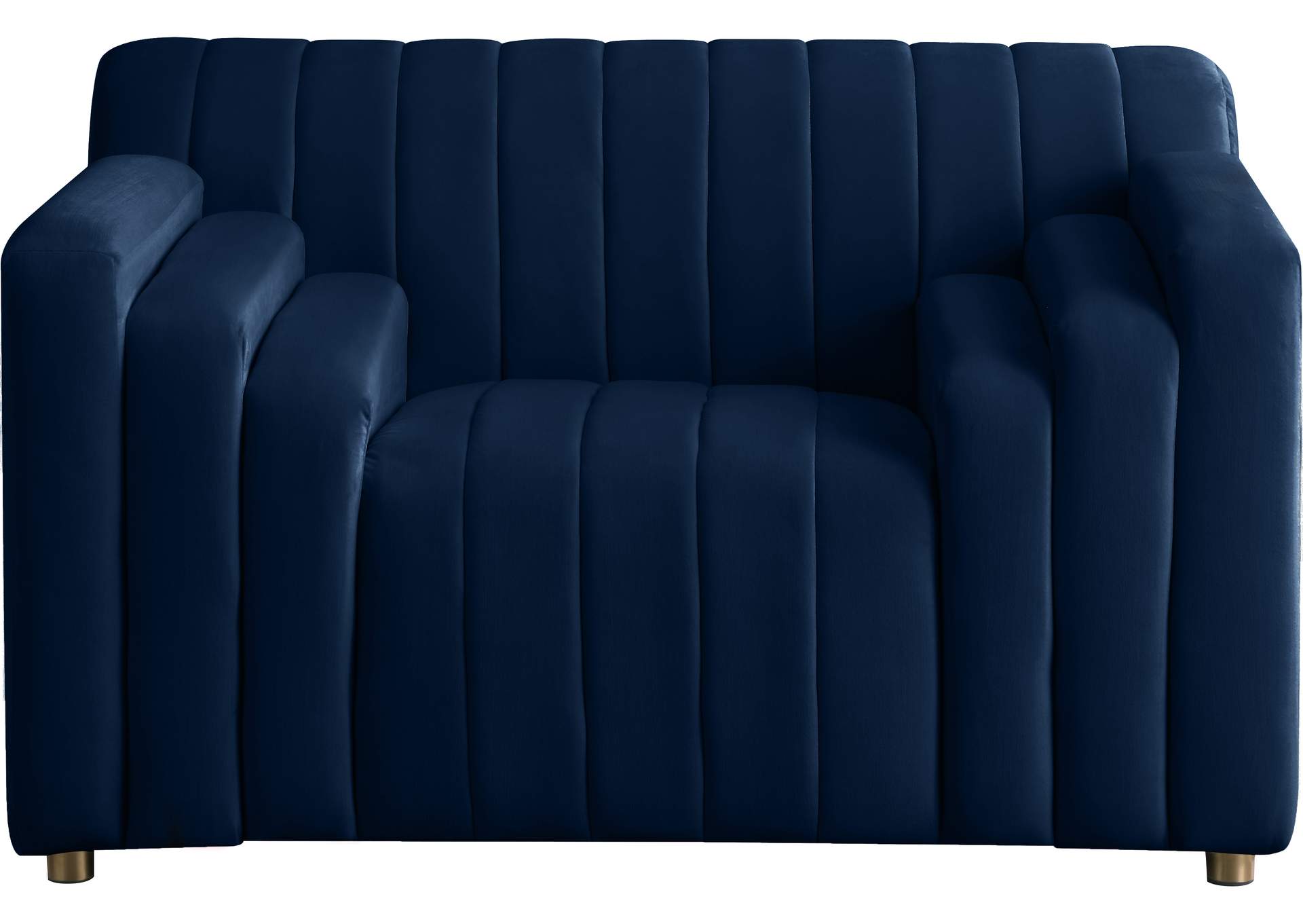 Naya Navy Velvet Chair,Meridian Furniture