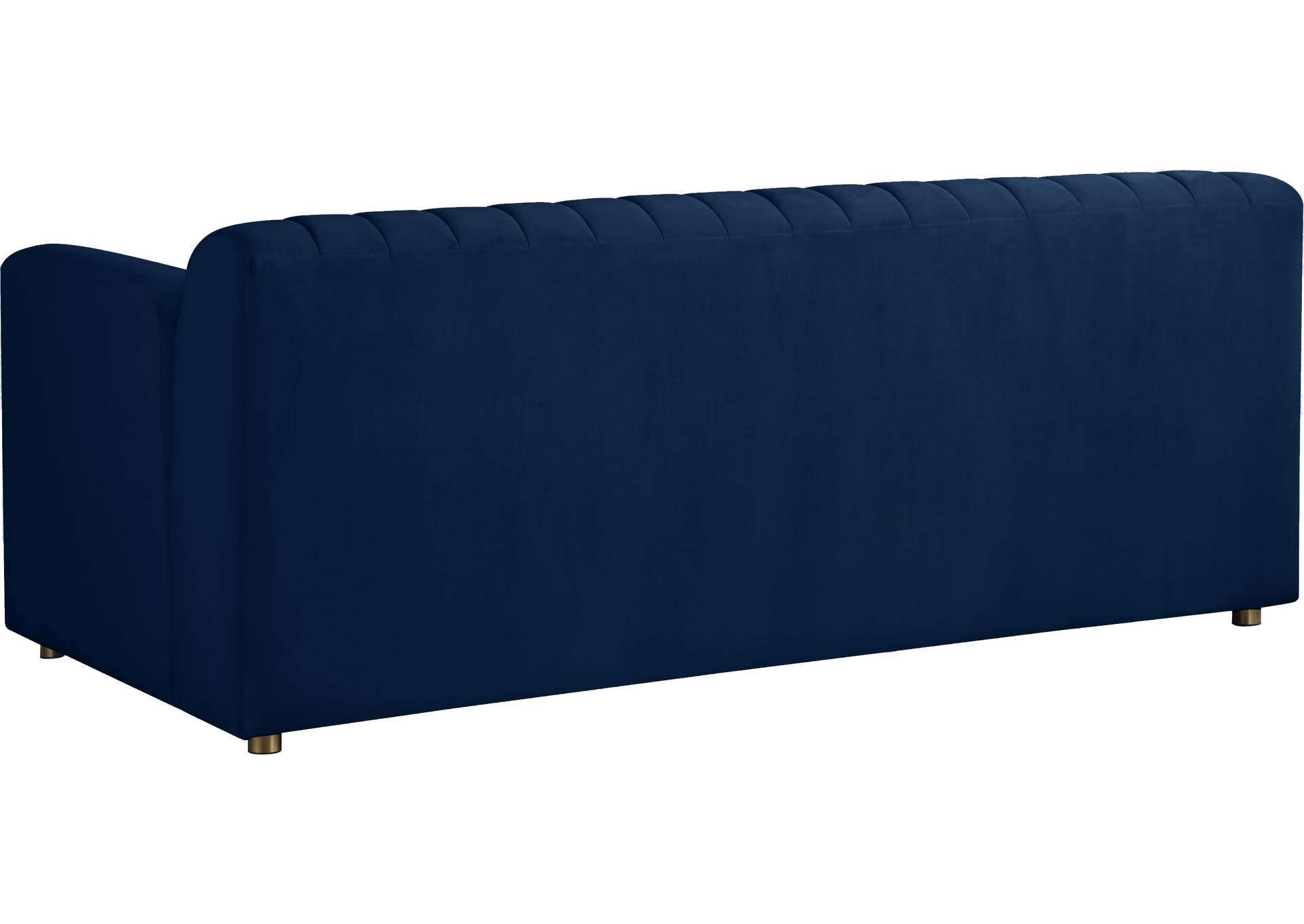 Naya Navy Velvet Loveseat,Meridian Furniture