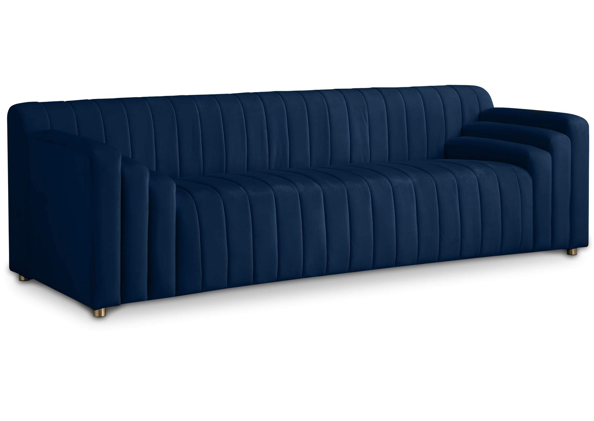 Naya Navy Velvet Sofa,Meridian Furniture