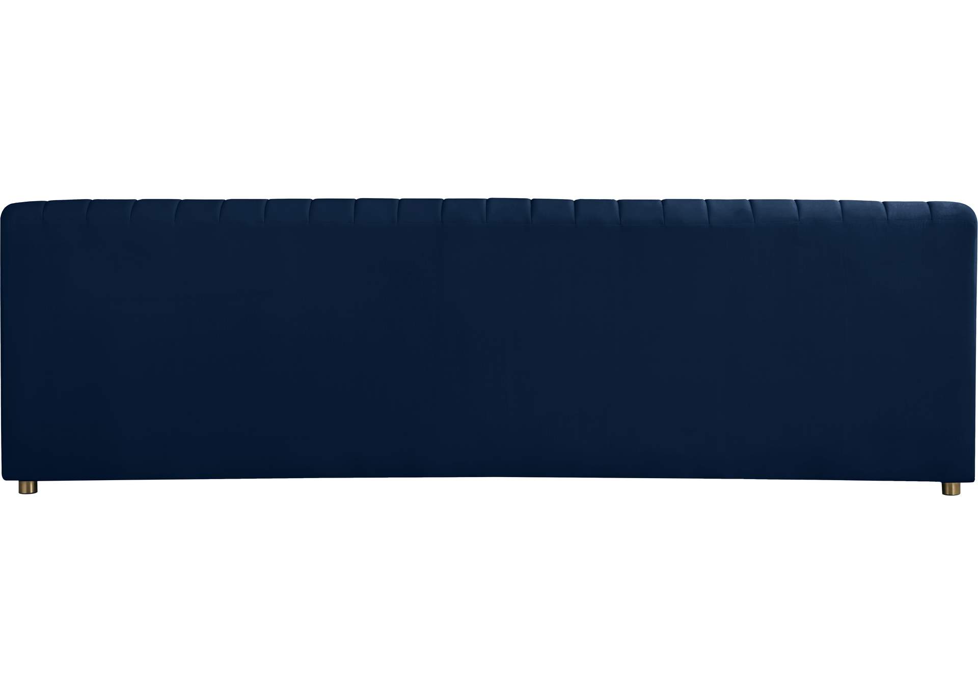 Naya Navy Velvet Sofa,Meridian Furniture