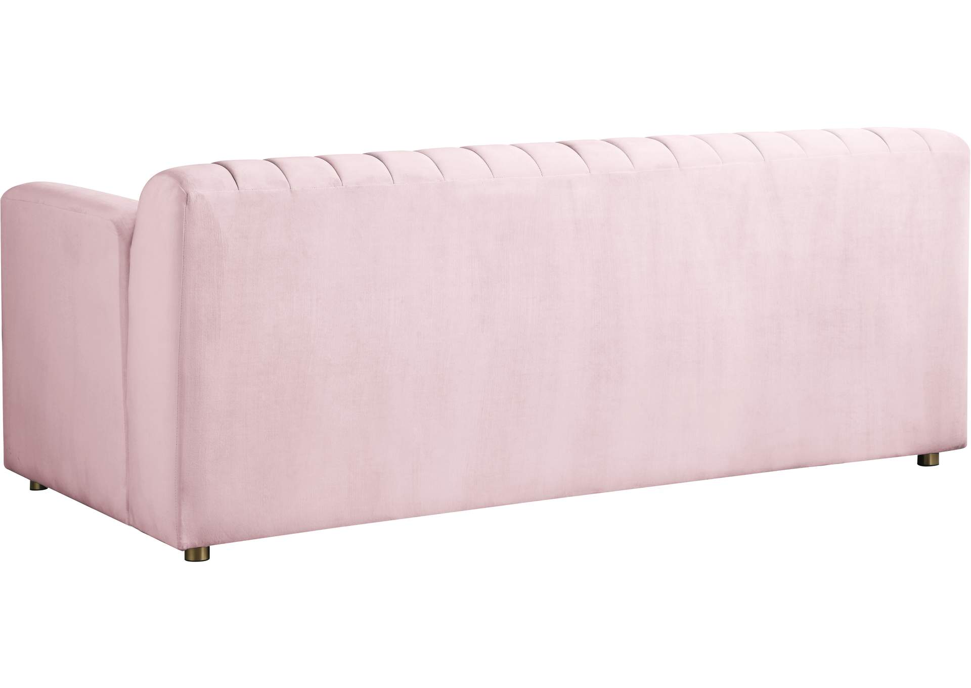 Naya Pink Velvet Loveseat,Meridian Furniture