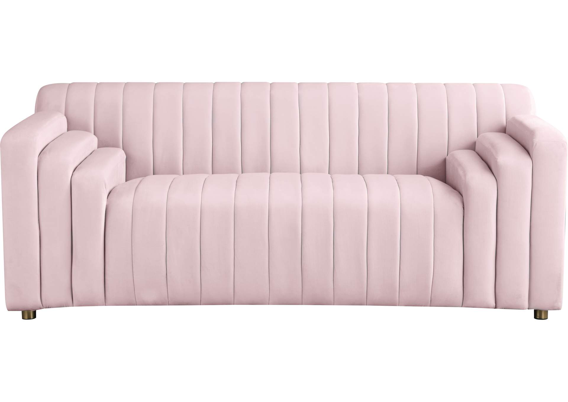 Naya Pink Velvet Loveseat,Meridian Furniture