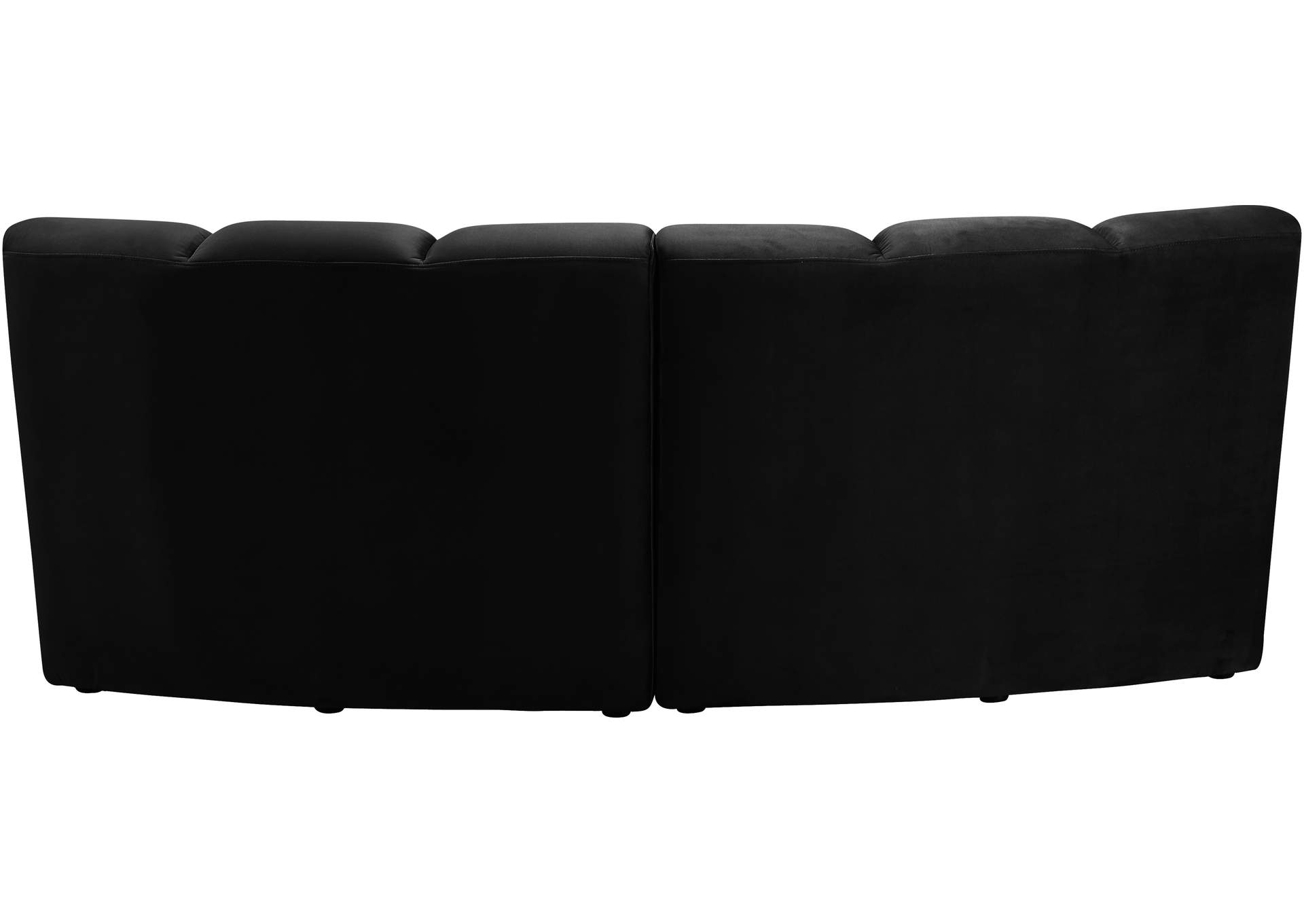 Infinity Black Velvet 2 Piece Modular Sectional,Meridian Furniture