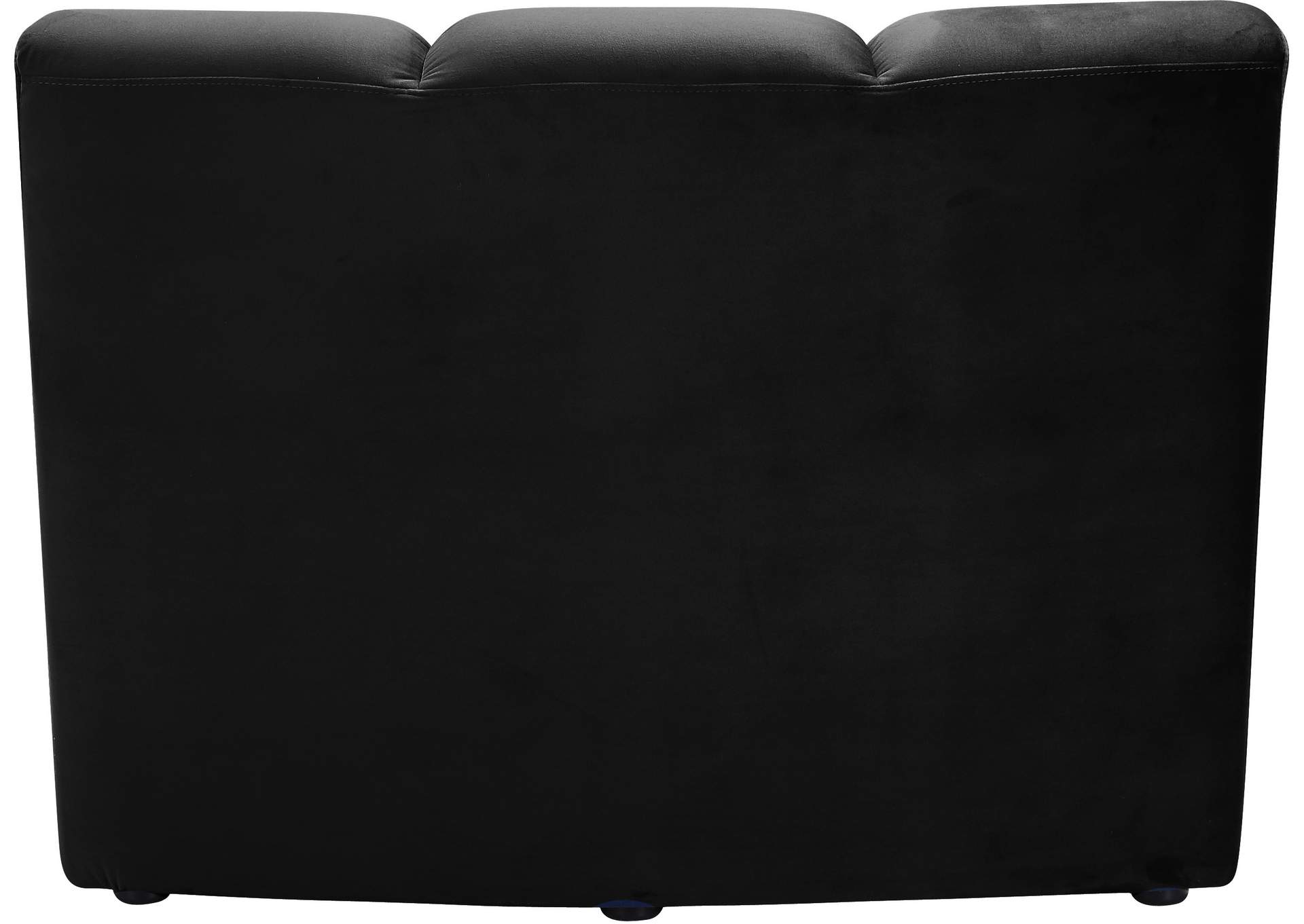 Infinity Black Velvet Modular Chair,Meridian Furniture