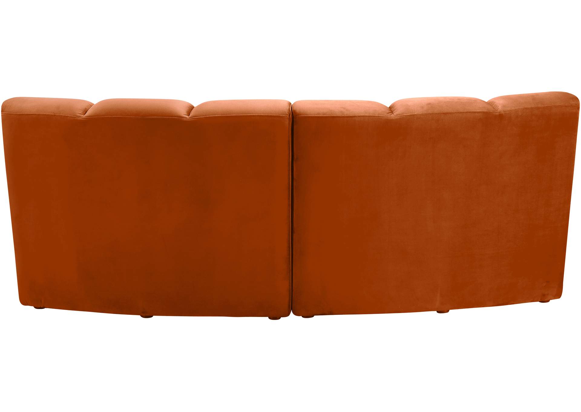 Infinity Cognac Velvet 2 Piece Modular Sectional,Meridian Furniture