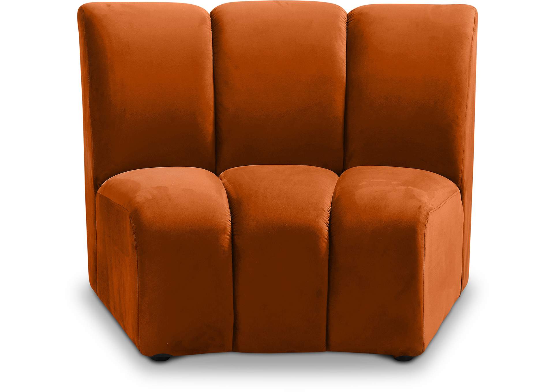 Infinity Cognac Velvet Modular Chair,Meridian Furniture