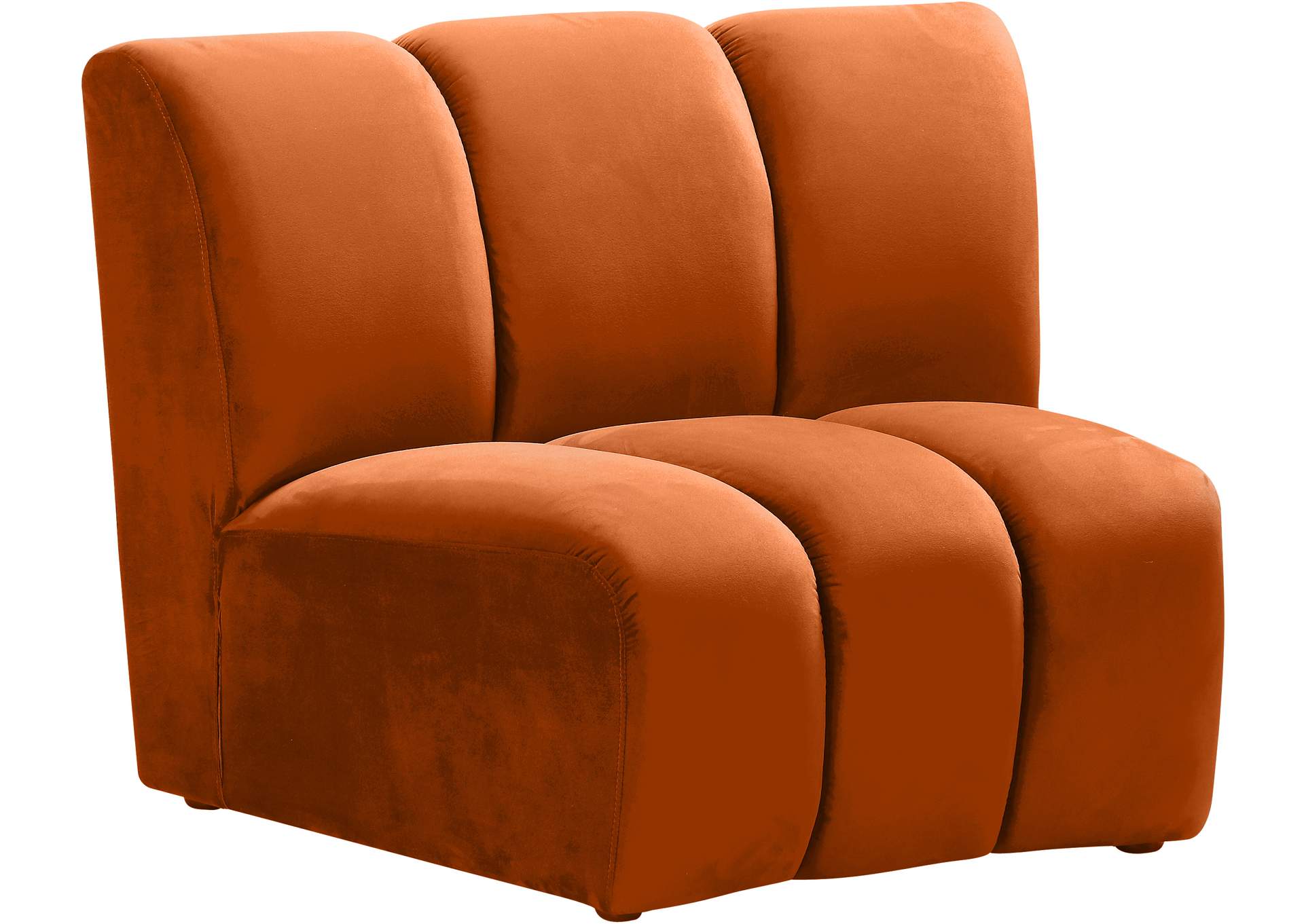 Infinity Cognac Velvet Modular Chair,Meridian Furniture