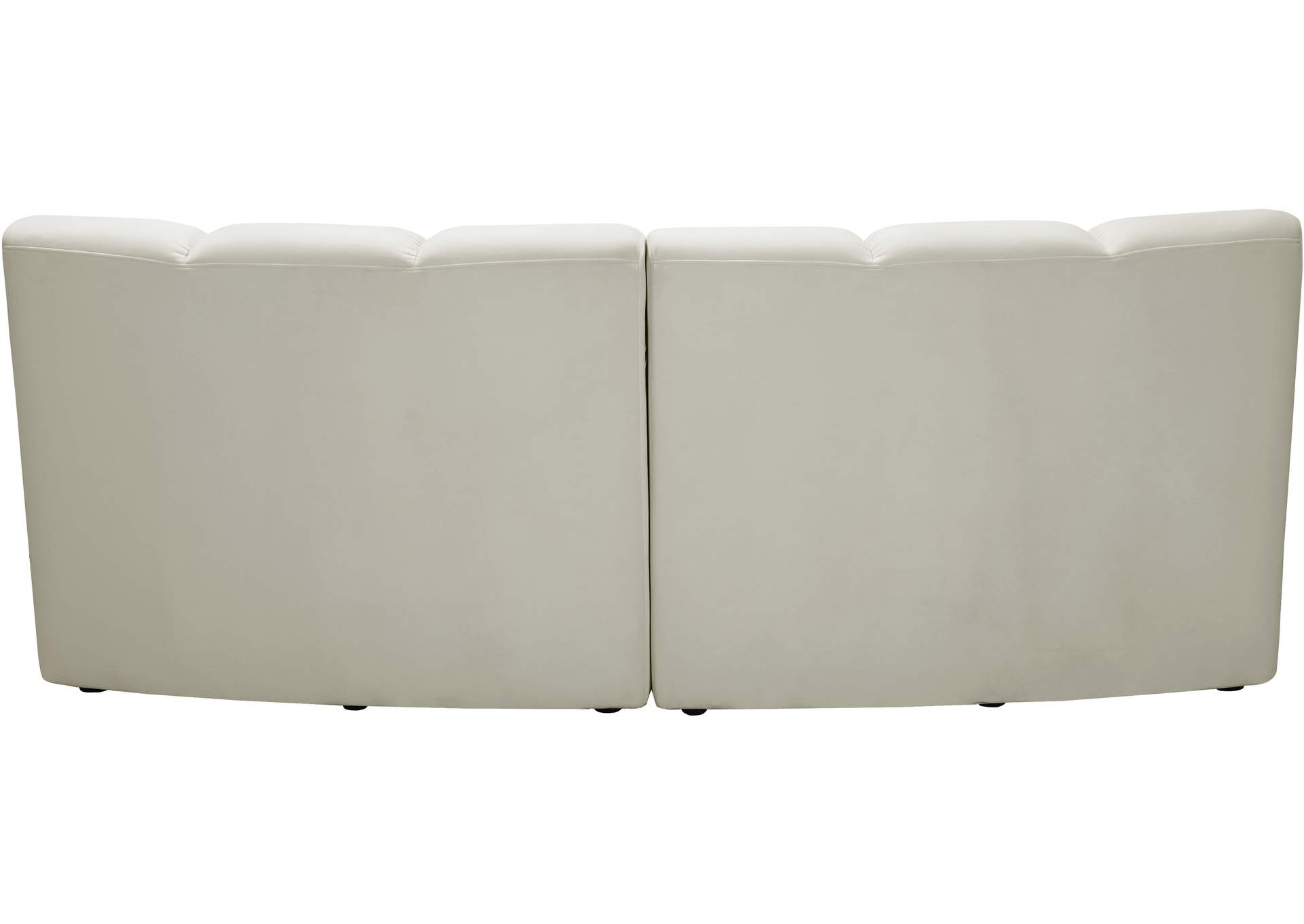 Infinity Cream Velvet 2 Piece Modular Sectional,Meridian Furniture