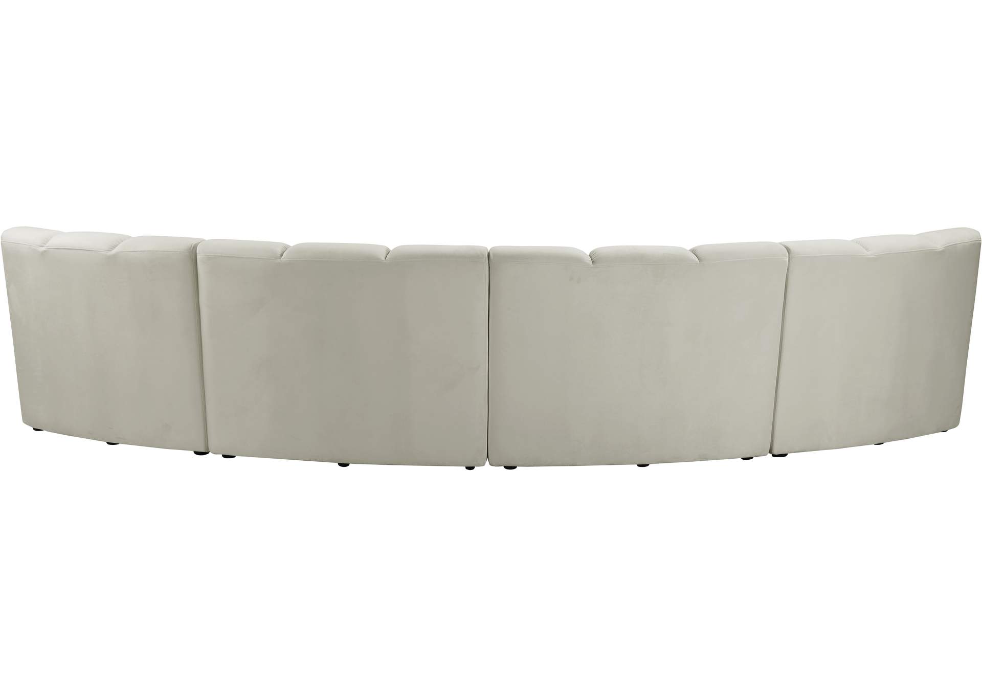 Infinity Cream Velvet 4 Piece Modular Sectional,Meridian Furniture