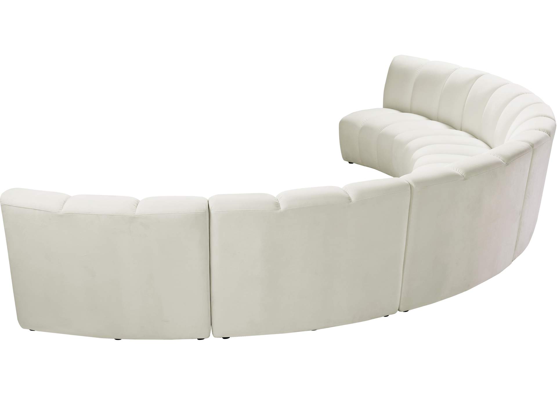 Infinity Cream Velvet 6 Piece . Modular Sectional,Meridian Furniture