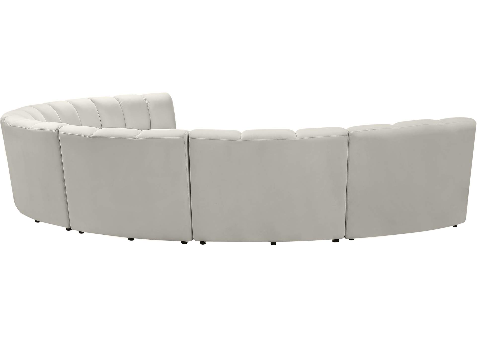 Infinity Cream Velvet 7 Piece Modular Sectional,Meridian Furniture