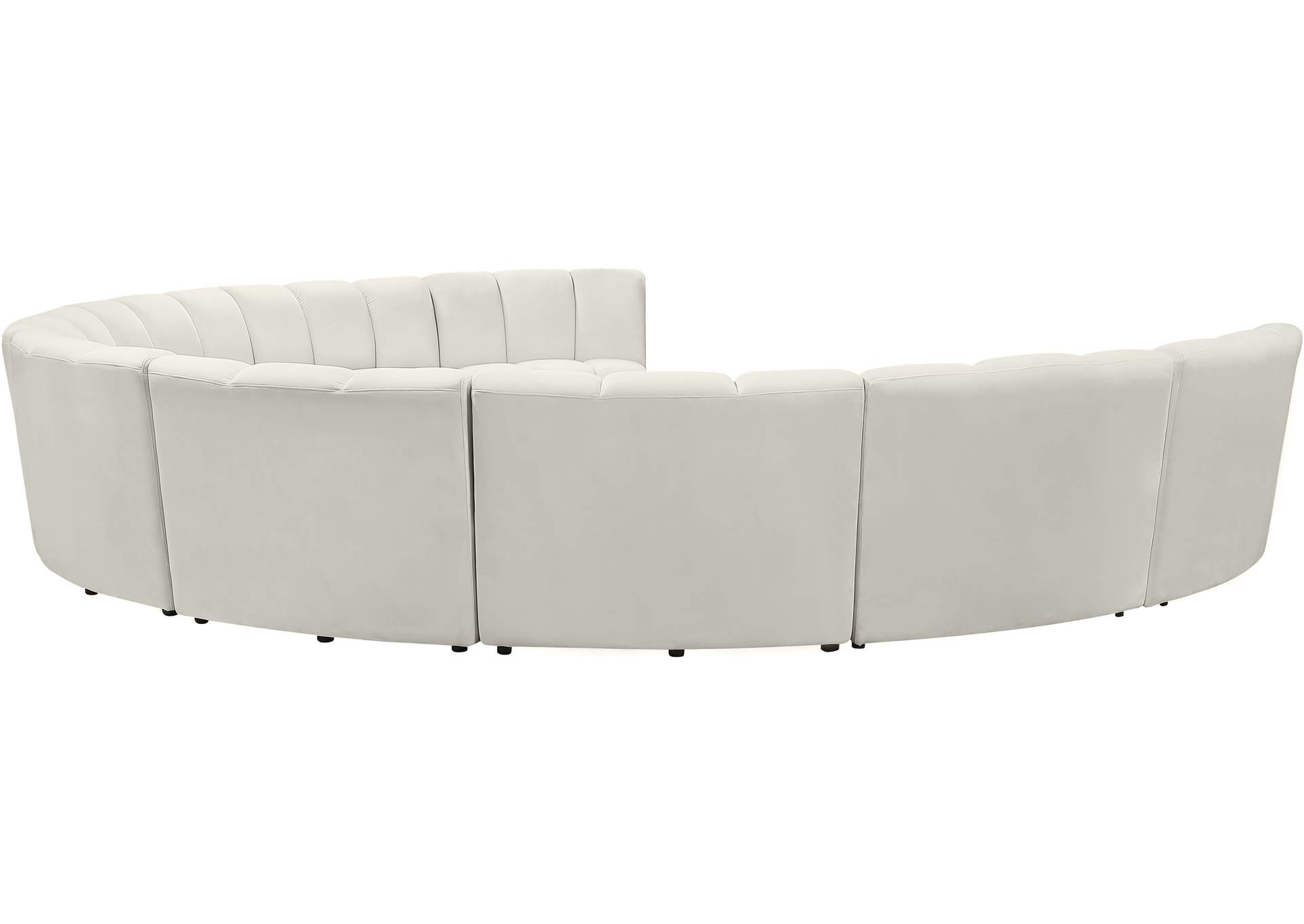 Infinity Cream Velvet 9 Piece Modular Sectional,Meridian Furniture