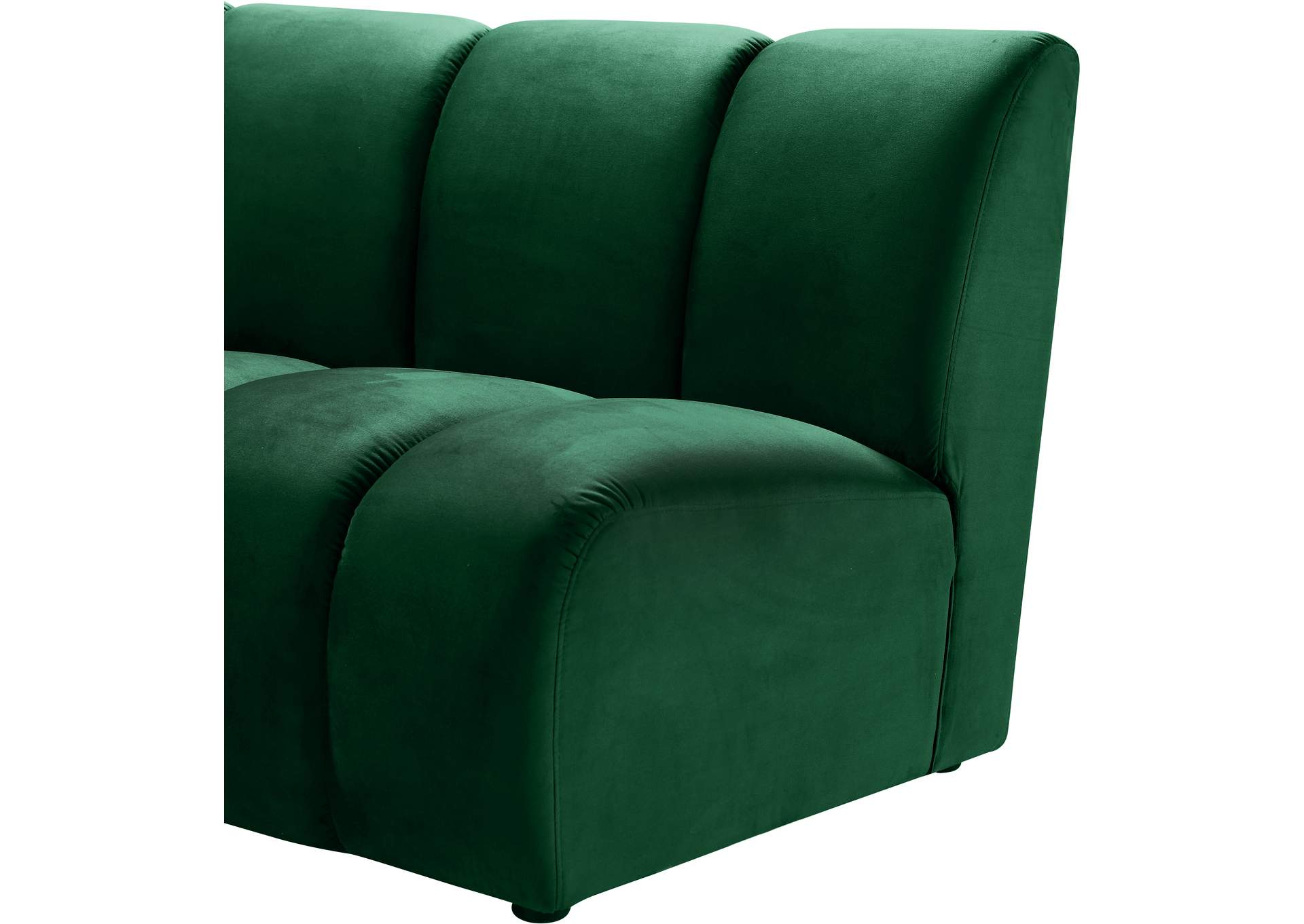 Infinity Green Velvet 11 Piece Modular Sectional,Meridian Furniture