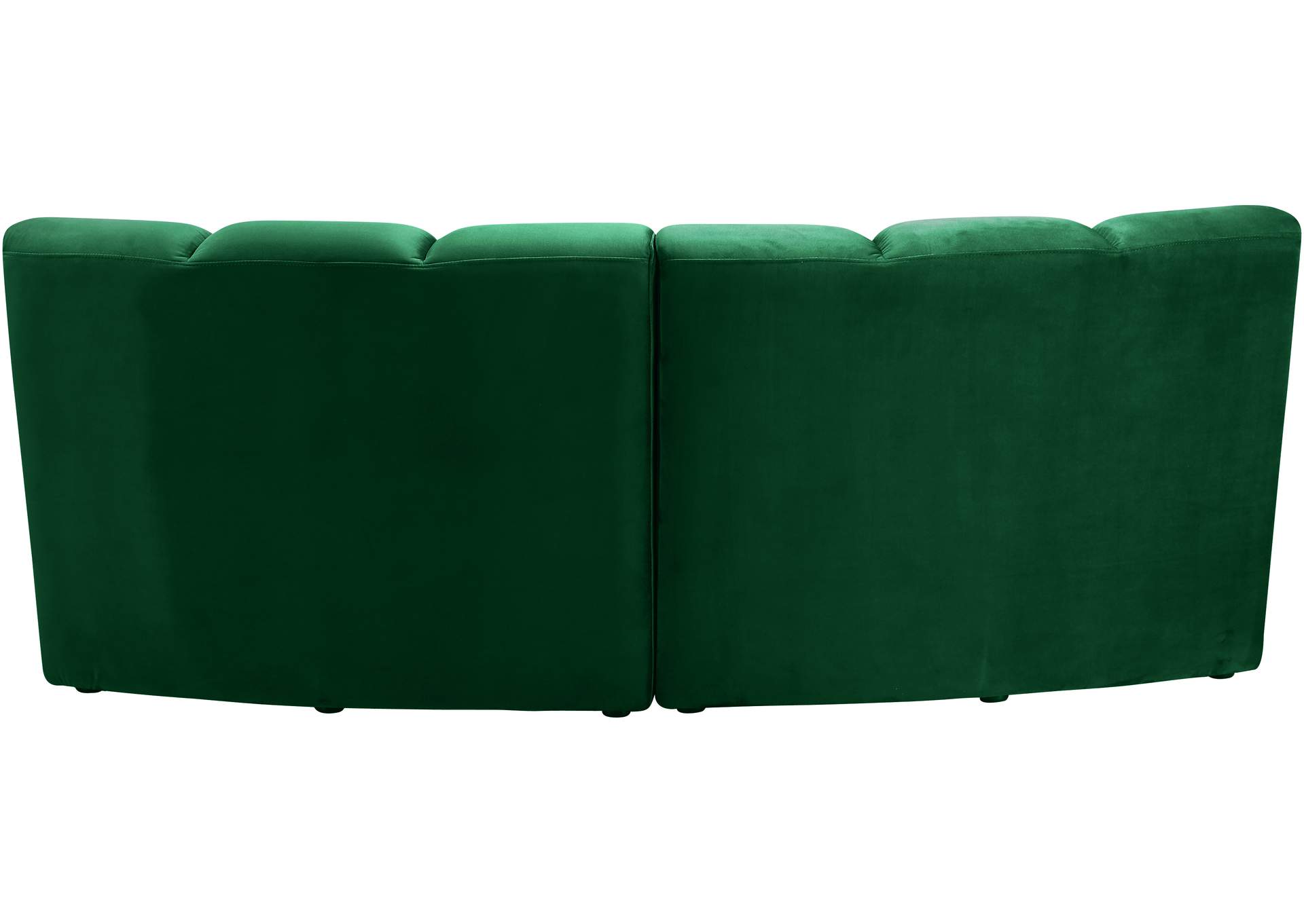 Infinity Green Velvet 2 Piece Modular Sectional,Meridian Furniture