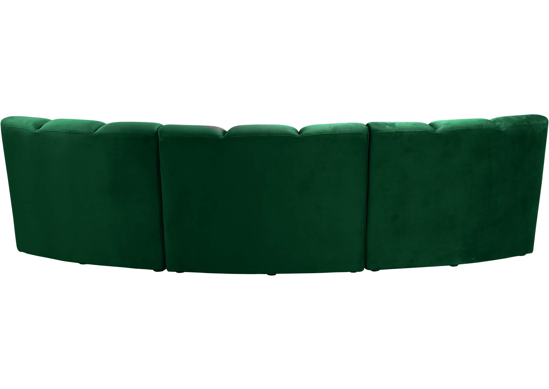 Infinity Green Velvet 3 Piece Modular Sectional,Meridian Furniture