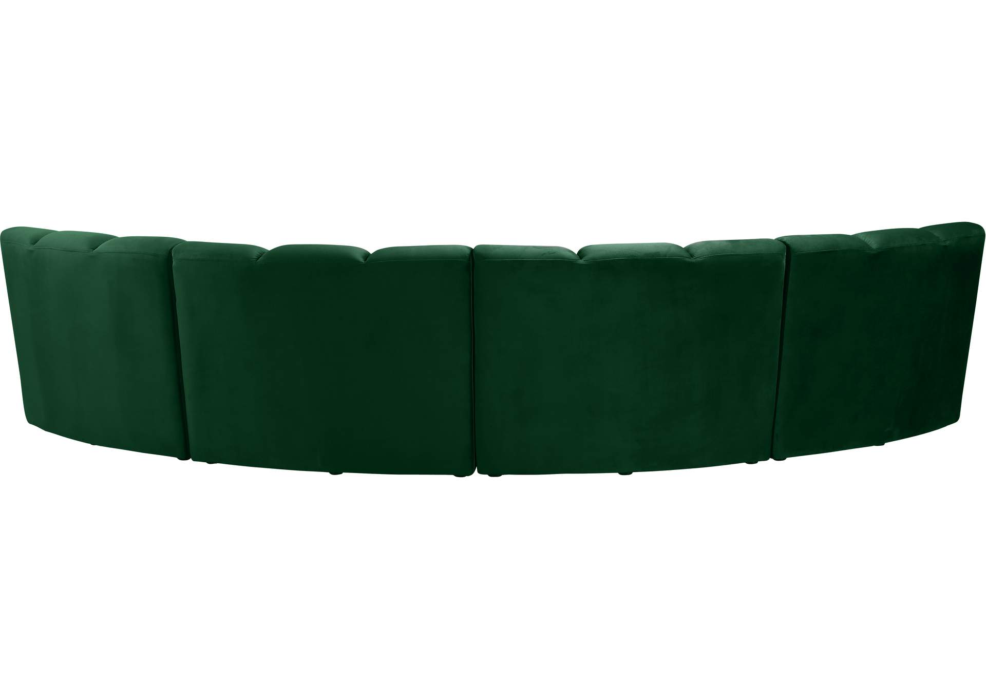 Infinity Green Velvet 4 Piece Modular Sectional,Meridian Furniture