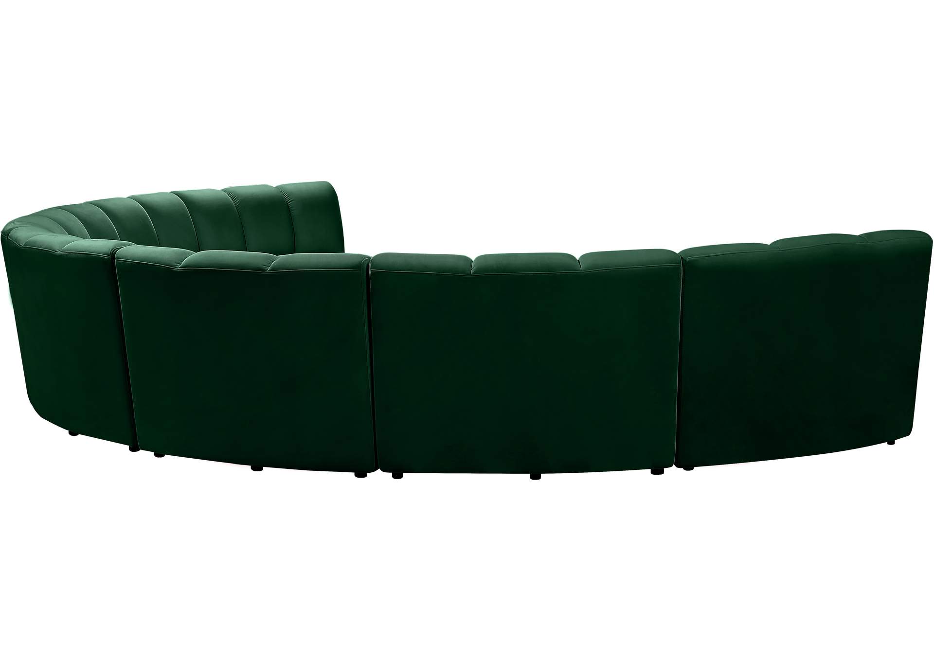 Infinity Green Velvet 7 Piece Modular Sectional,Meridian Furniture