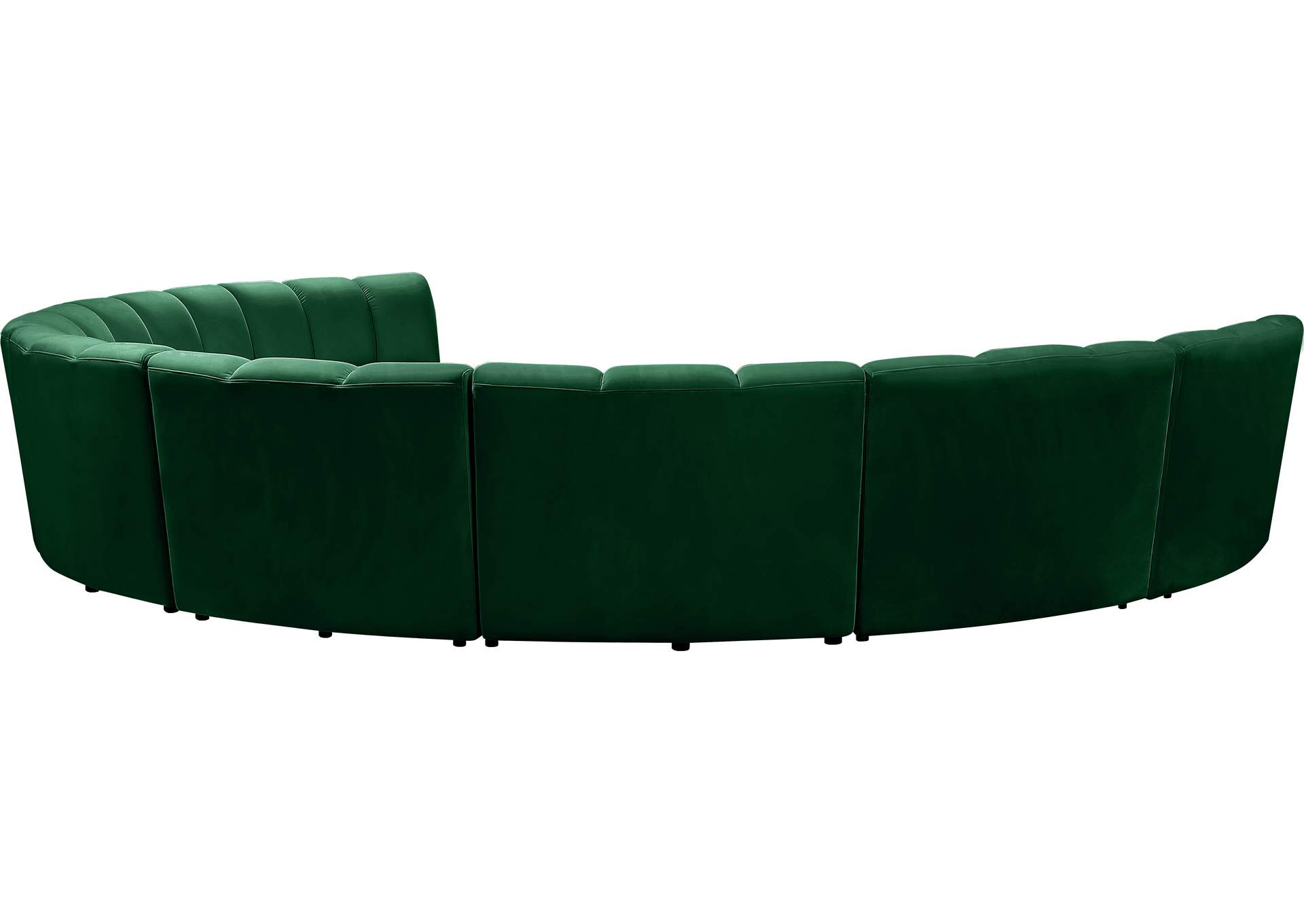 Infinity Green Velvet 8 Piece Modular Sectional,Meridian Furniture