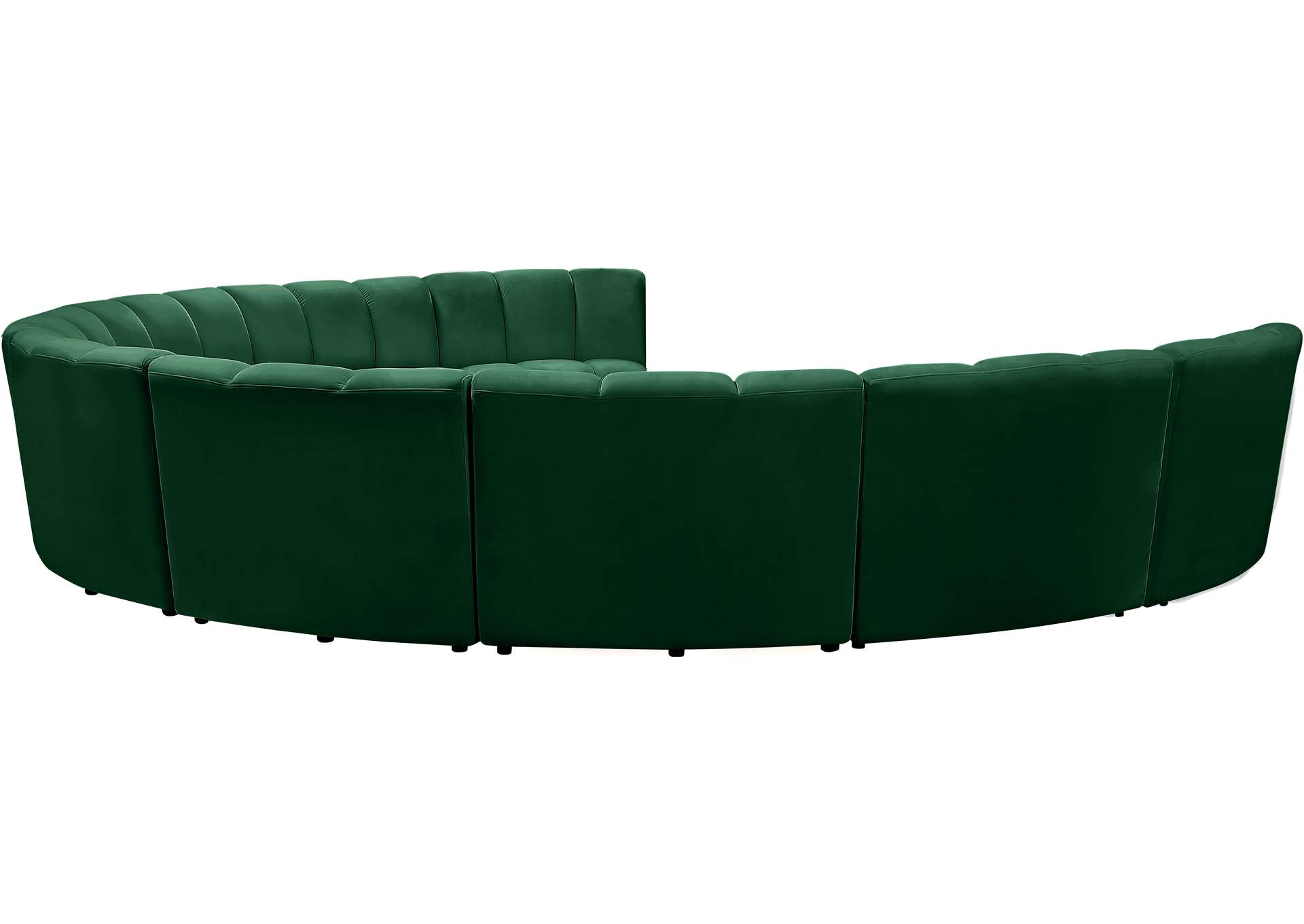 Infinity Green Velvet 9 Piece Modular Sectional,Meridian Furniture