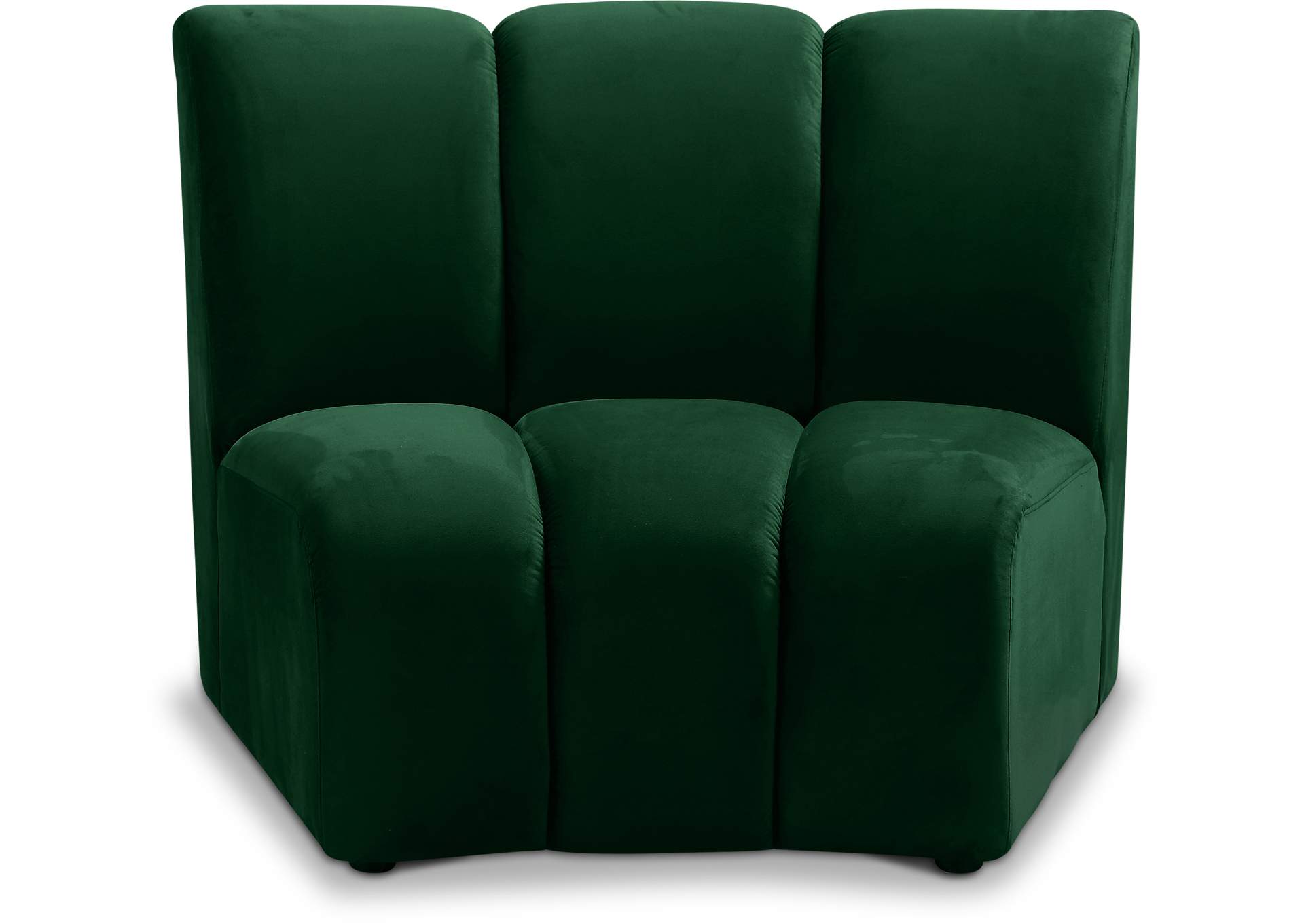 Infinity Green Velvet Modular Chair,Meridian Furniture