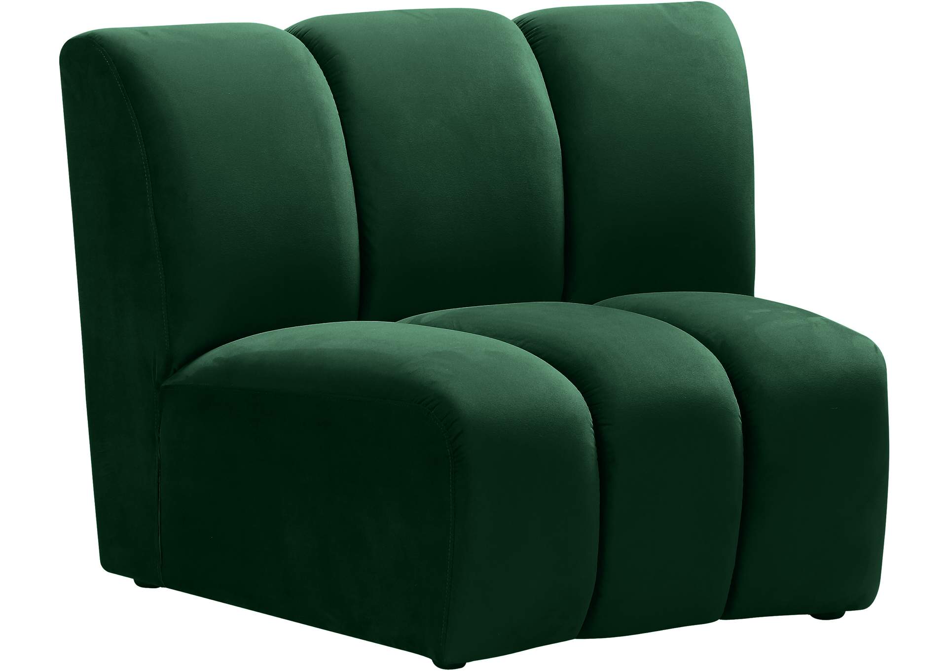 Infinity Green Velvet Modular Chair,Meridian Furniture