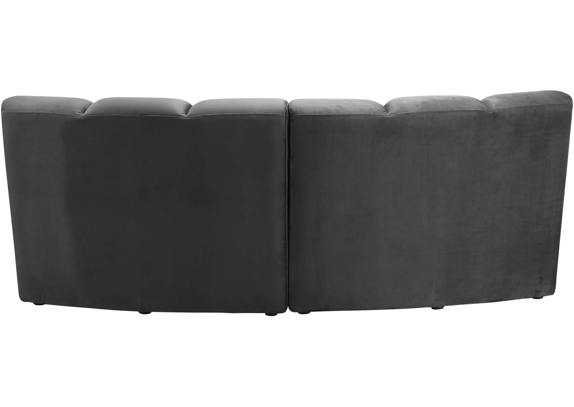 Infinity Grey Velvet 2 Piece Modular Sectional,Meridian Furniture