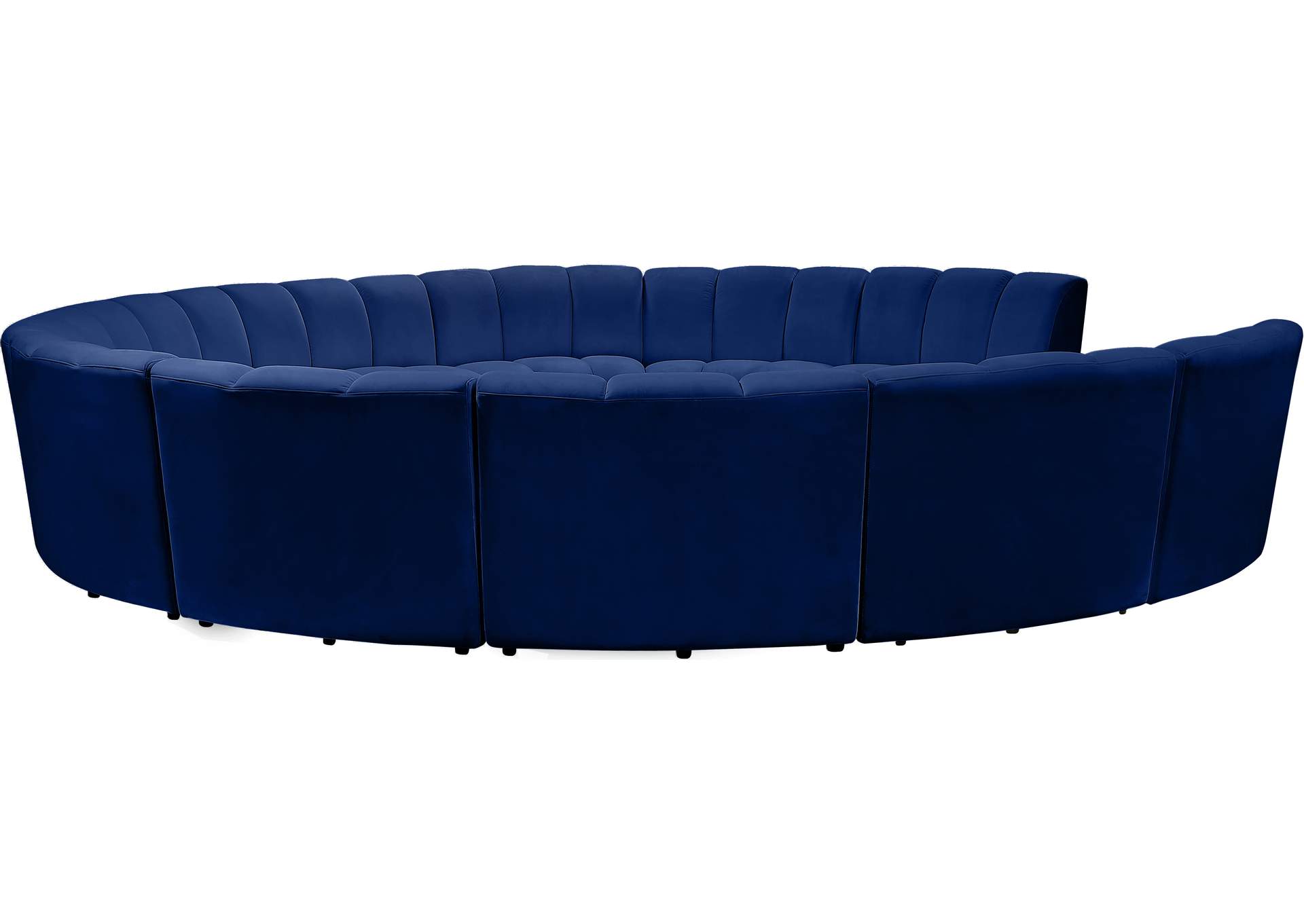 Infinity Navy Velvet 11 Piece Modular Sectional,Meridian Furniture