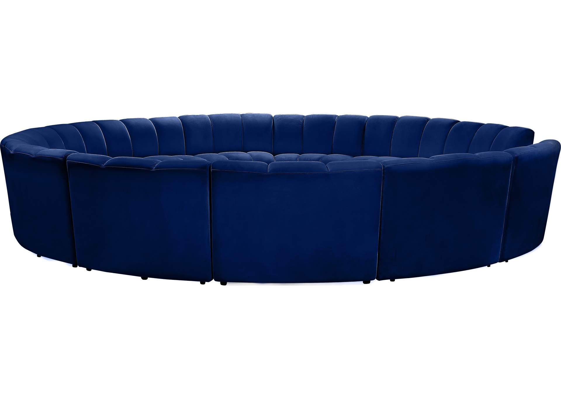 Infinity Navy Velvet 12 Piece Modular Sectional,Meridian Furniture