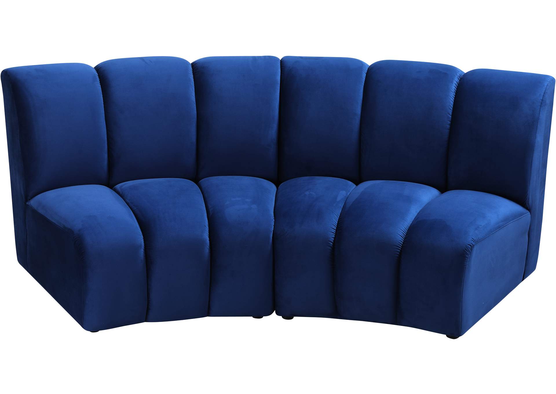 Infinity Navy Velvet 2 Piece Modular Sectional,Meridian Furniture