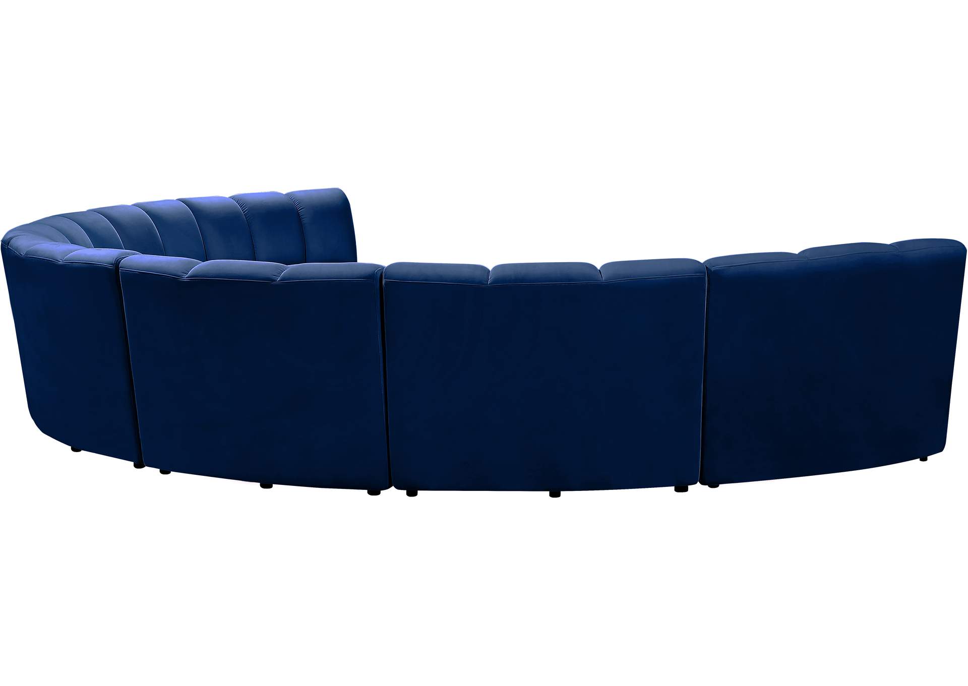 Infinity Navy Velvet 7 Piece Modular Sectional,Meridian Furniture