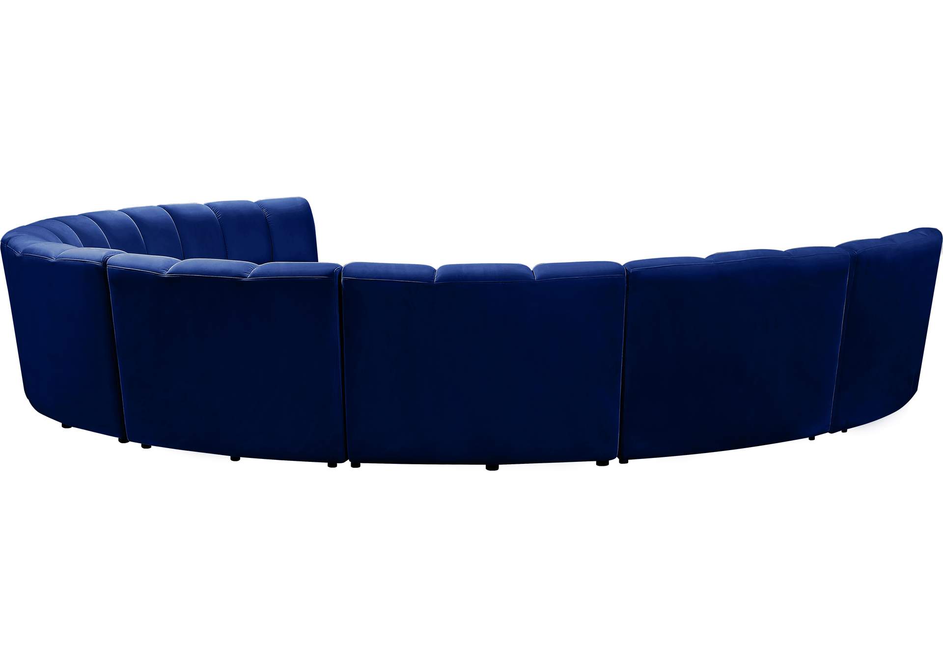 Infinity Navy Velvet 8 Piece Modular Sectional,Meridian Furniture