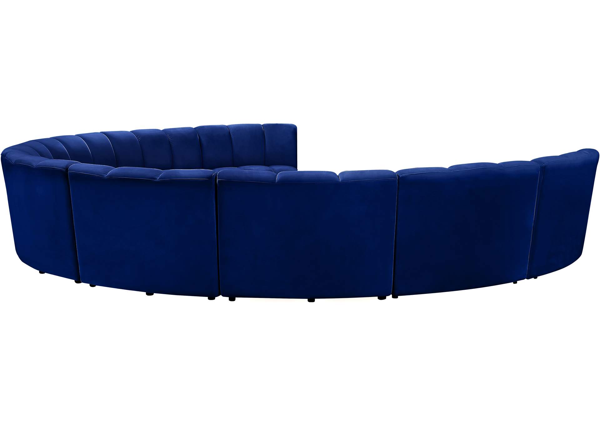 Infinity Navy Velvet 9 Piece Modular Sectional,Meridian Furniture