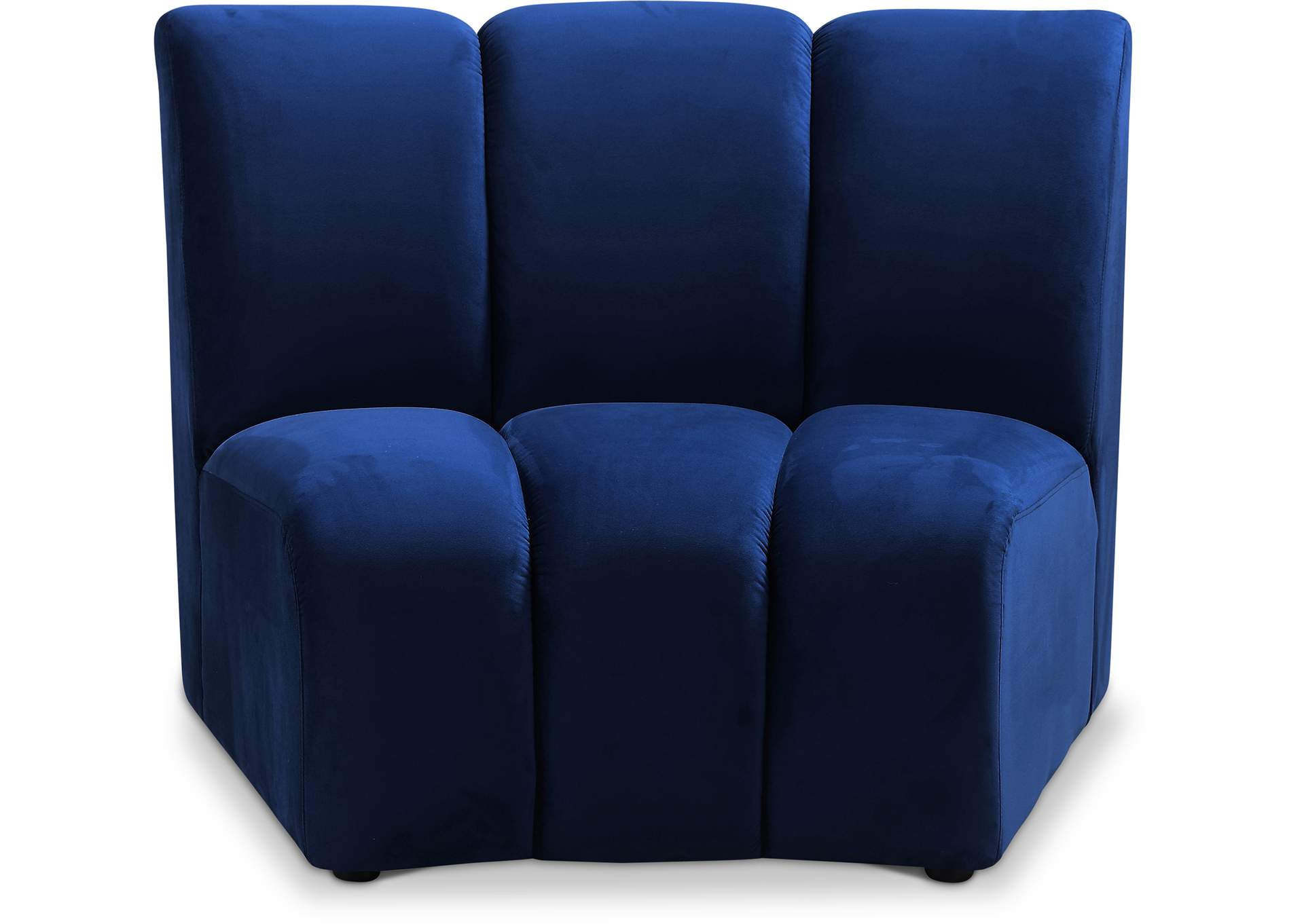 Infinity Navy Velvet Modular Chair,Meridian Furniture