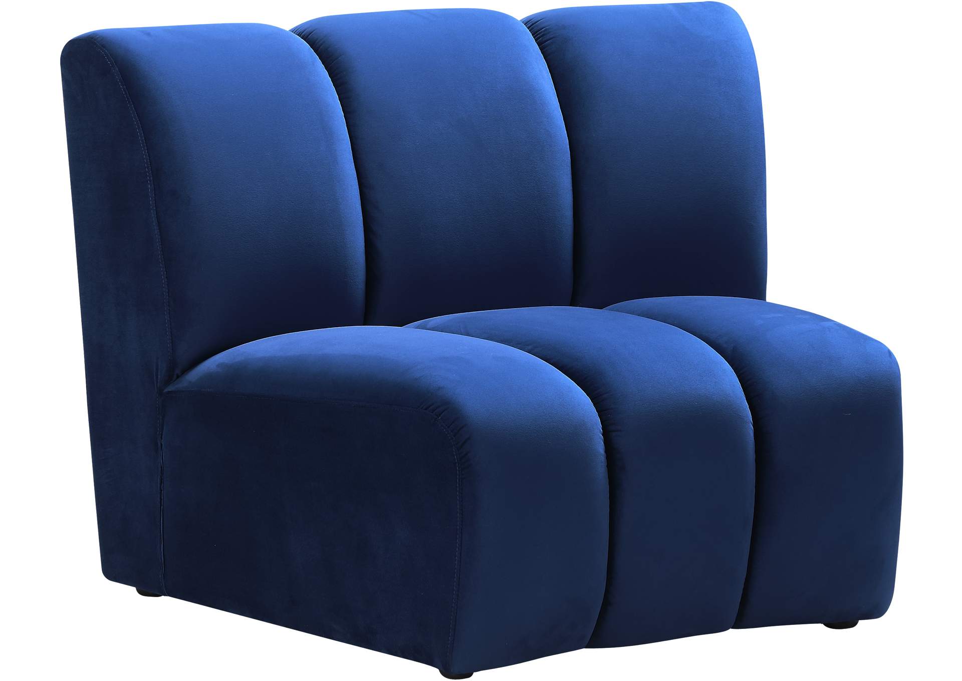 Infinity Navy Velvet Modular Chair,Meridian Furniture