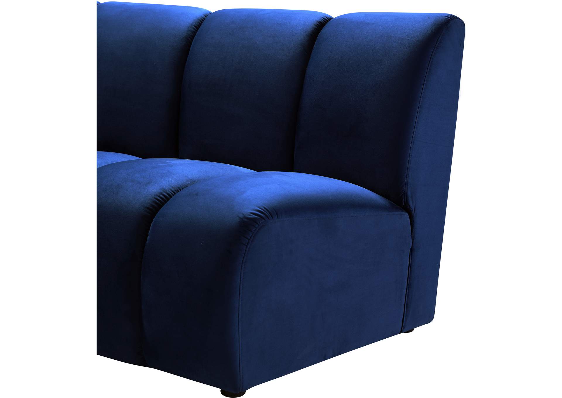 Infinity Navy Velvet Modular Chair,Meridian Furniture