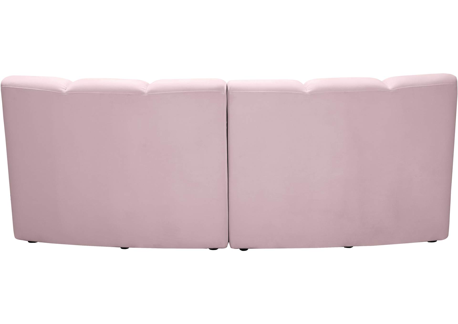 Infinity Pink Velvet 2 Piece Modular Sectional,Meridian Furniture