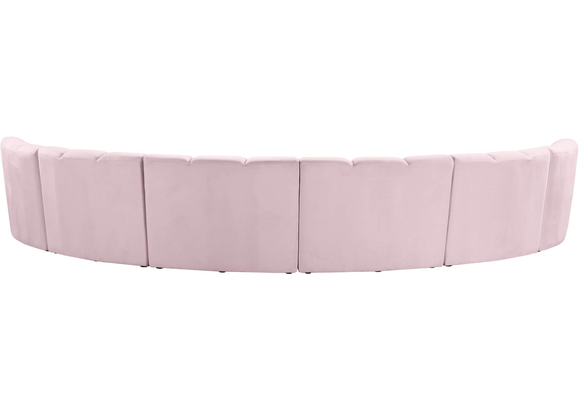 Infinity Pink Velvet 6 Piece . Modular Sectional,Meridian Furniture