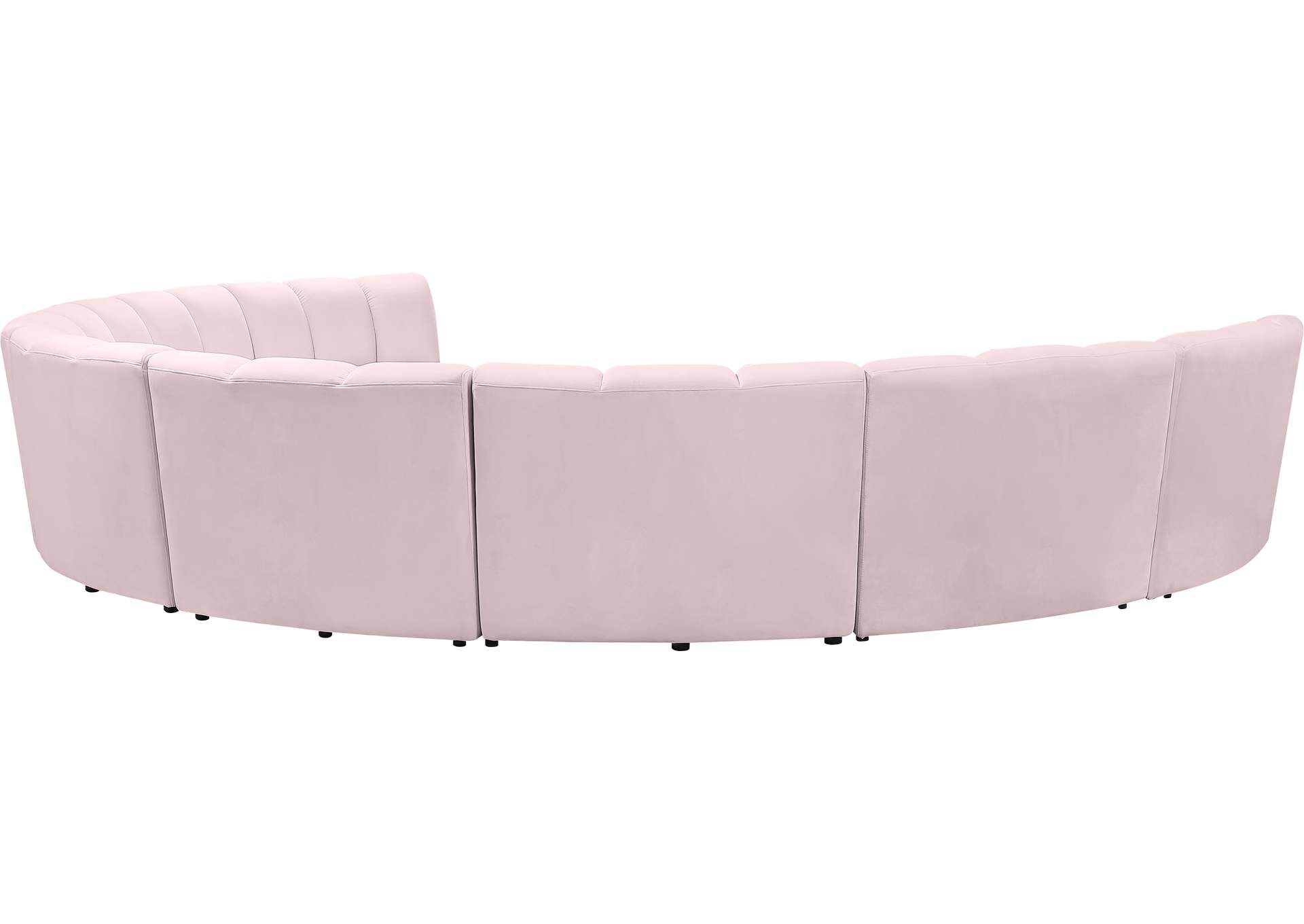 Infinity Pink Velvet 8 Piece Modular Sectional,Meridian Furniture